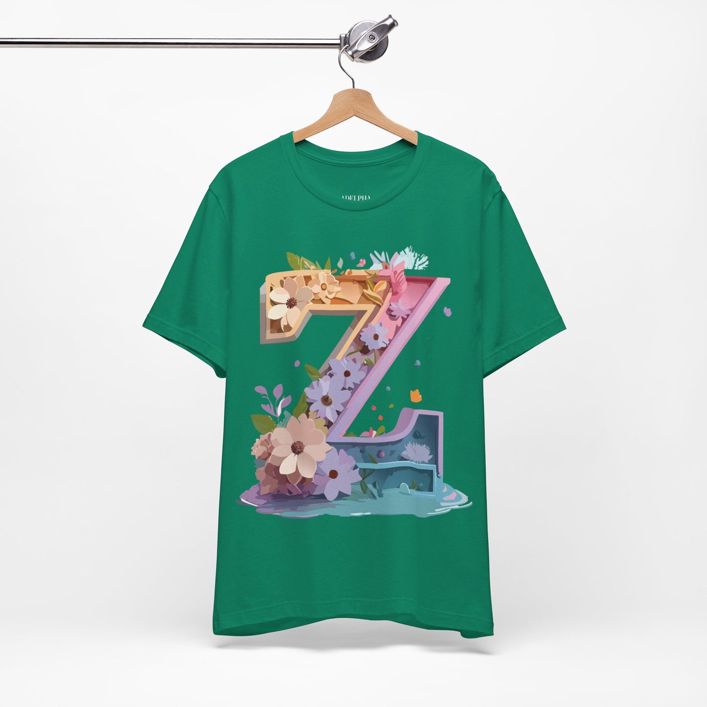 Natural Cotton Tee Shirt - Letters Collection - Z Printify