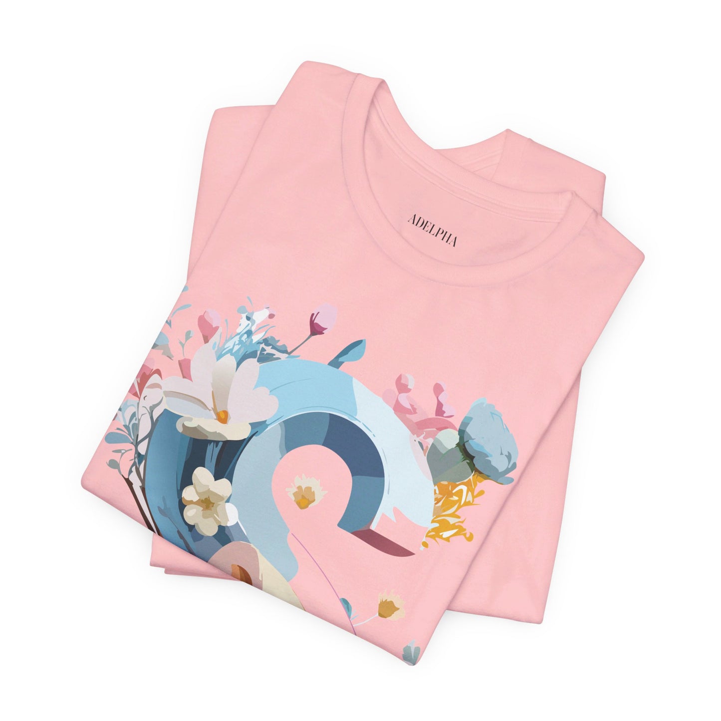 Natural Cotton Tee Shirt - Letters Collection - S Printify