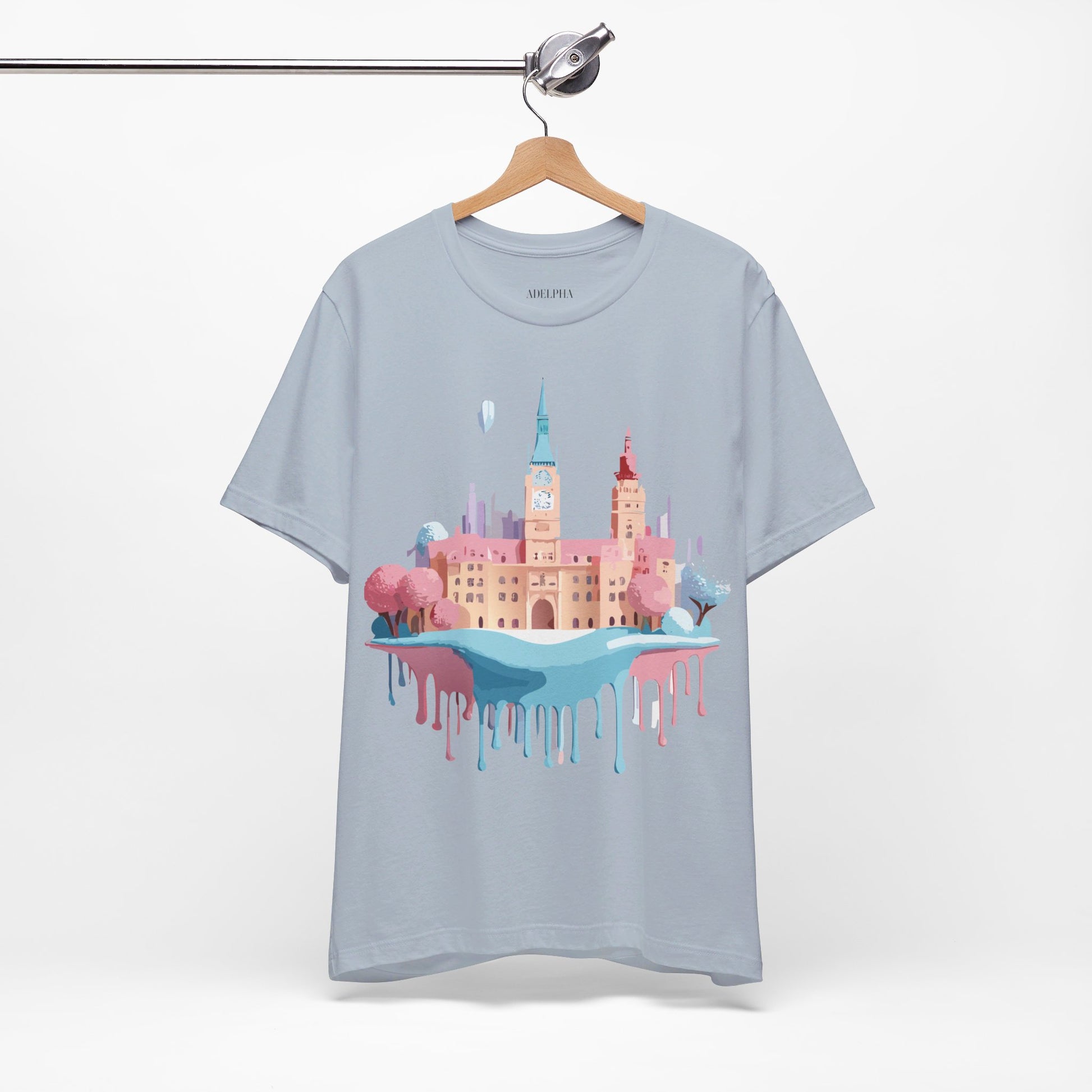 Natural Cotton Tee Shirt - Beautiful Places Collection - Prague Printify