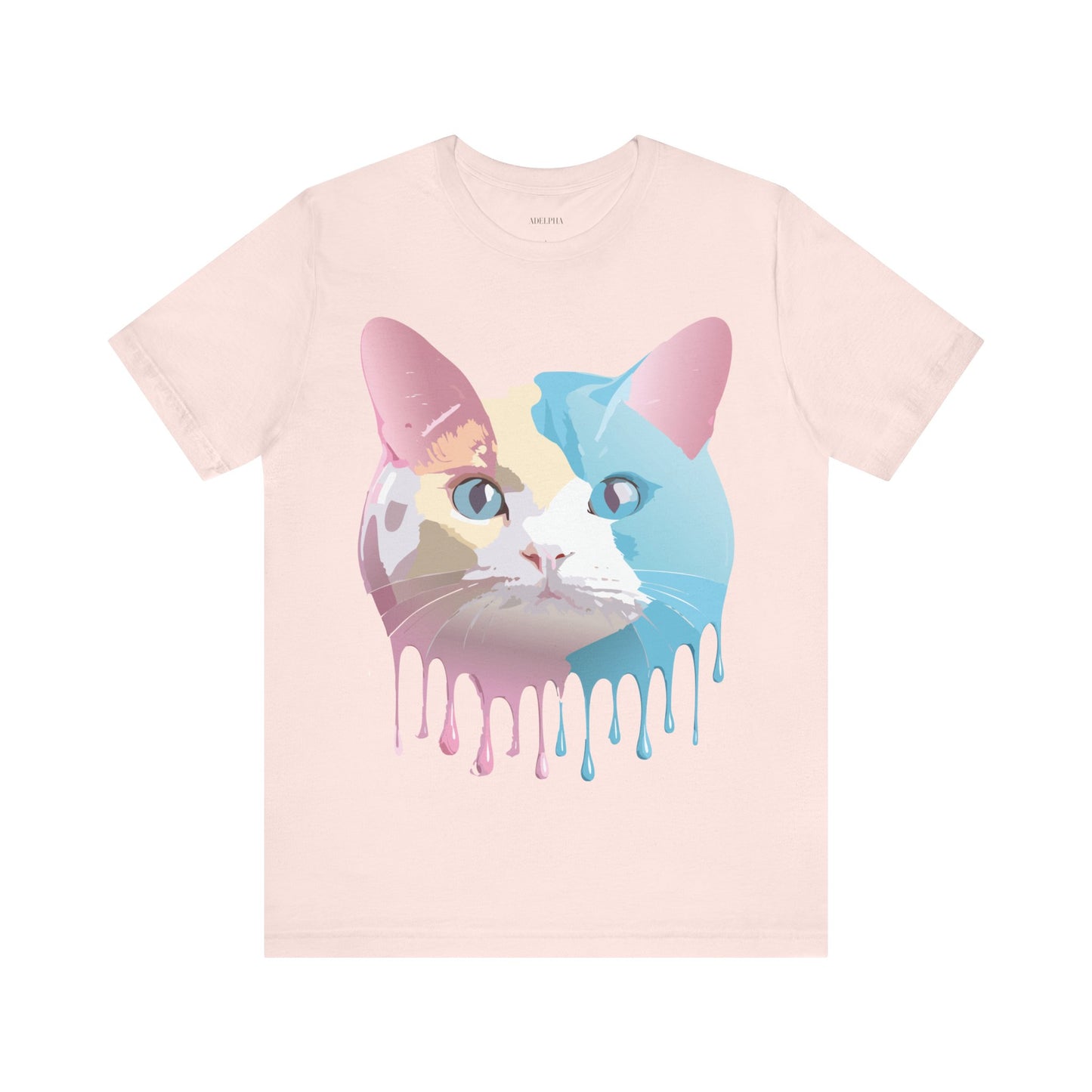 Natural Cotton Tee Shirt with Cat Printify