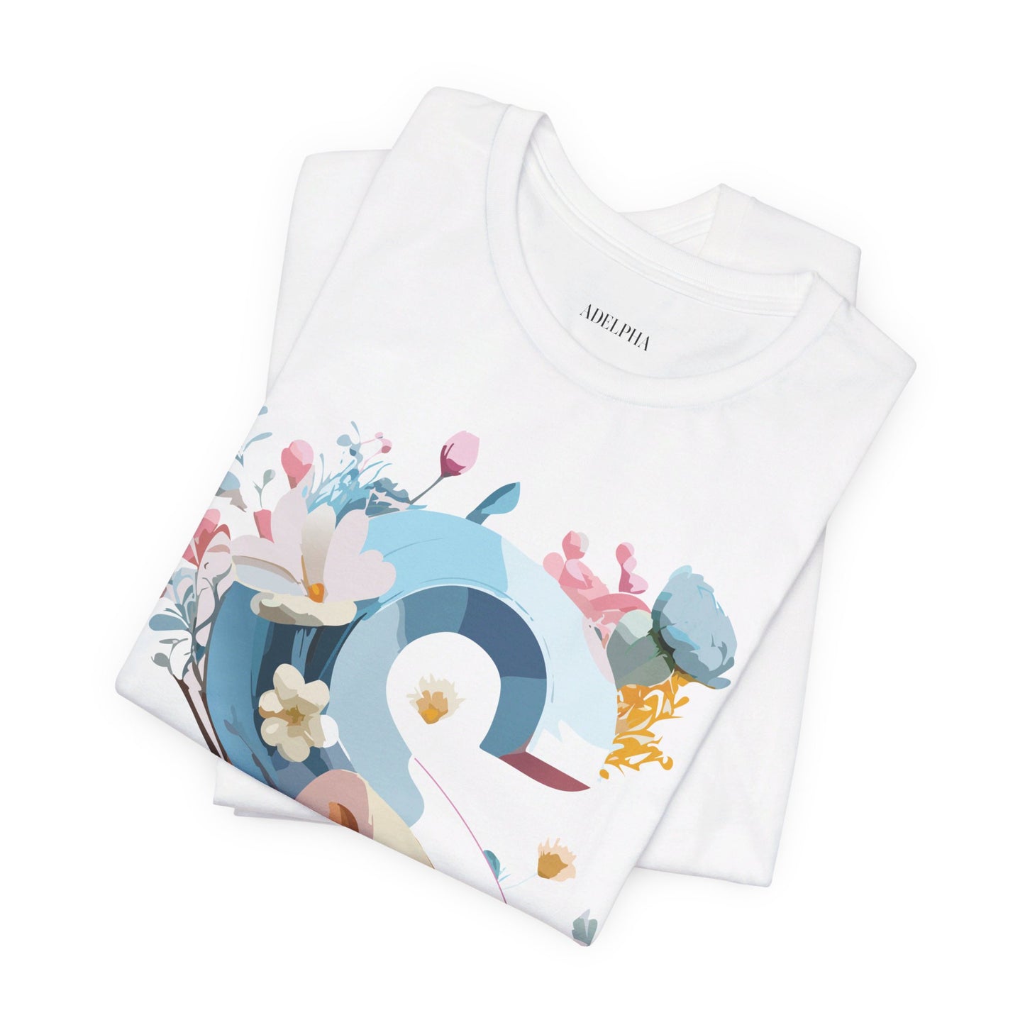 Natural Cotton Tee Shirt - Letters Collection - S Printify