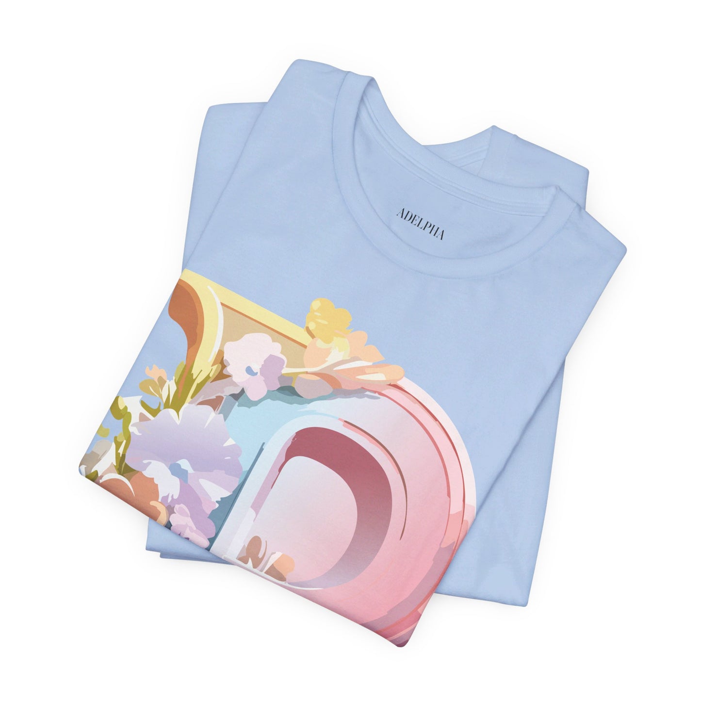 Natural Cotton Tee Shirt - Letters Collection - P Printify