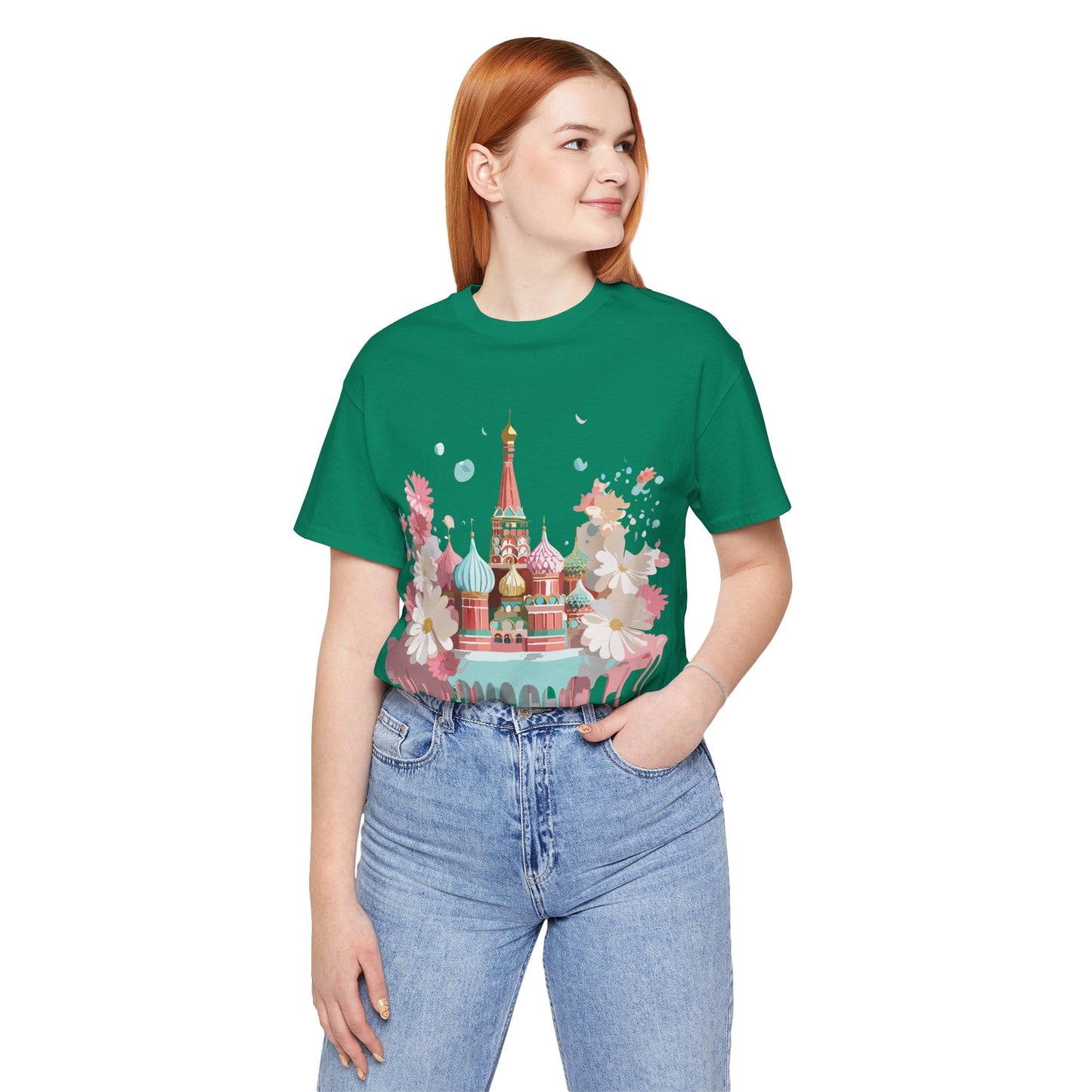 Natural Cotton Tee Shirt - Beautiful Places Collection - Moscow Printify