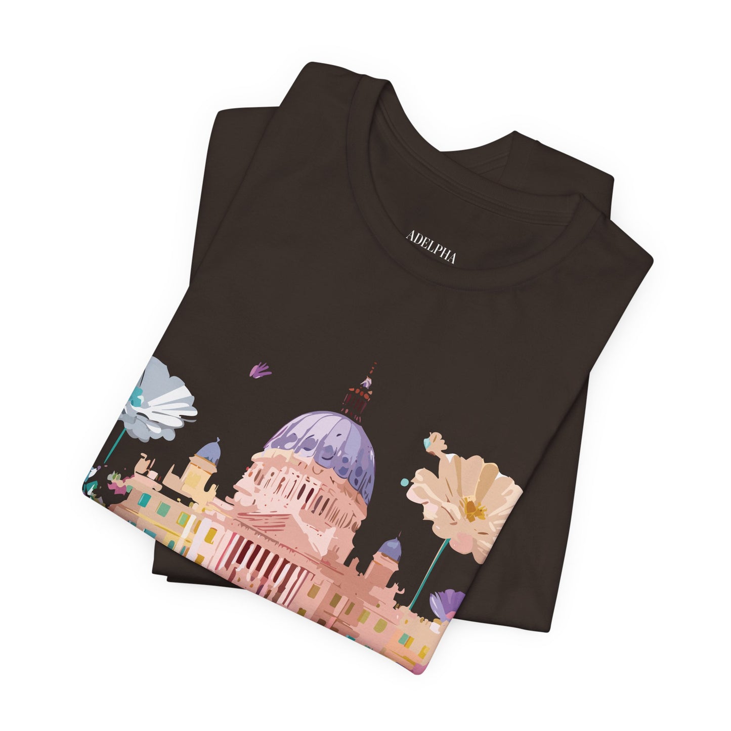 Natural Cotton Tee Shirt - Beautiful Places Collection - Madrid Printify