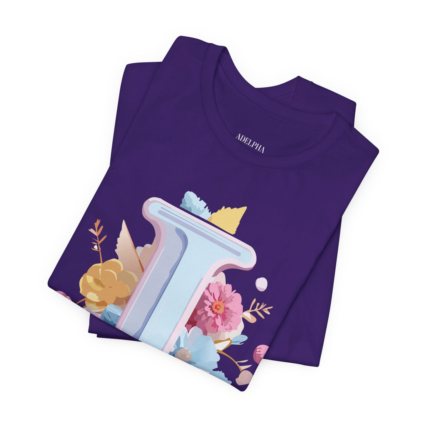 Natural Cotton Tee Shirt - Letters Collection - I Printify