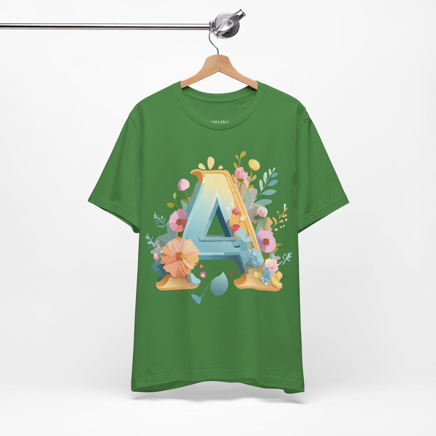 Natural Cotton Tee Shirt - Letters Collection - A Printify