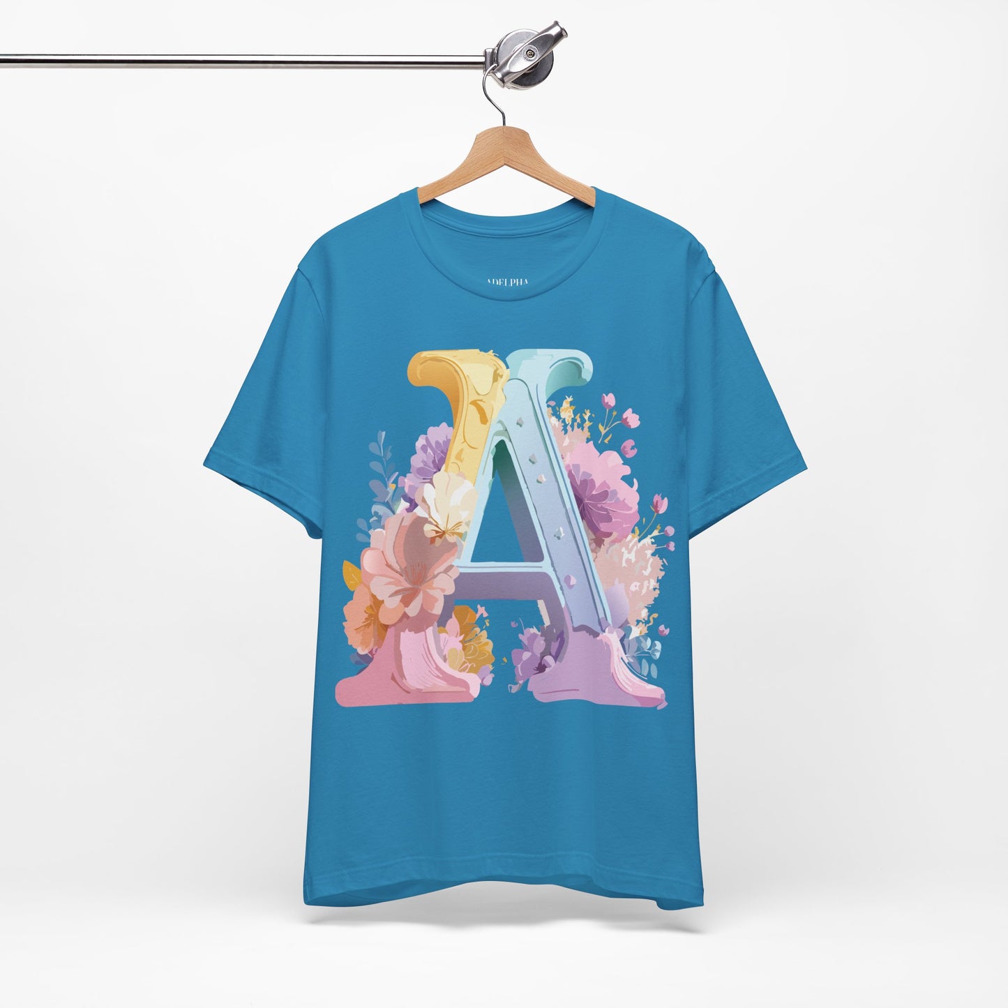 Natural Cotton Tee Shirt - Letters Collection - A Printify