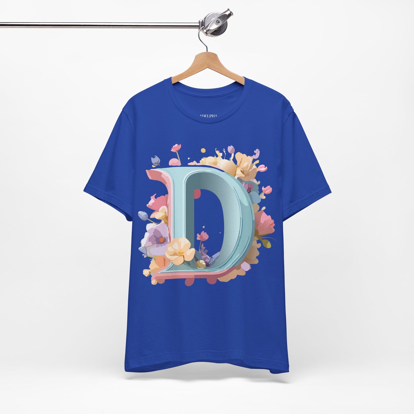 Natural Cotton Tee Shirt - Letters Collection - D Printify