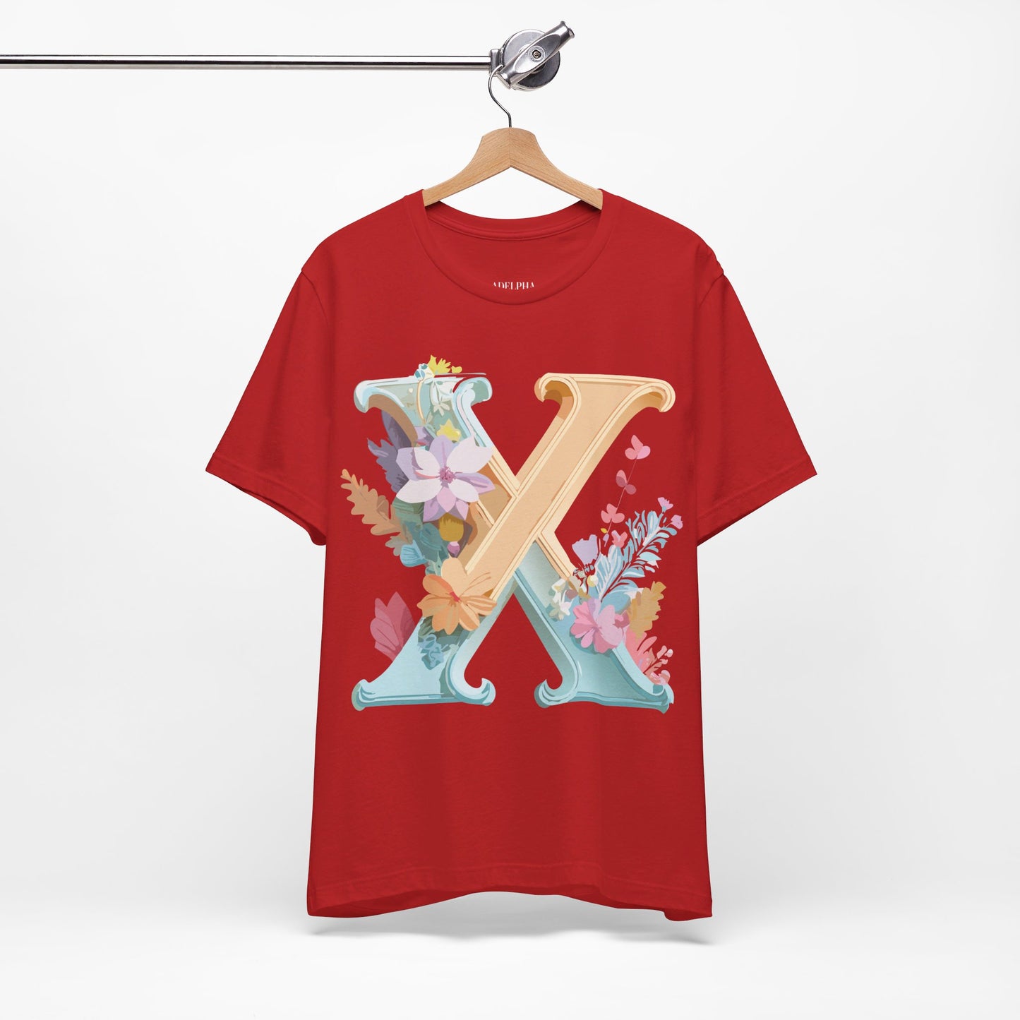 Natural Cotton Tee Shirt - Letters Collection - X Printify
