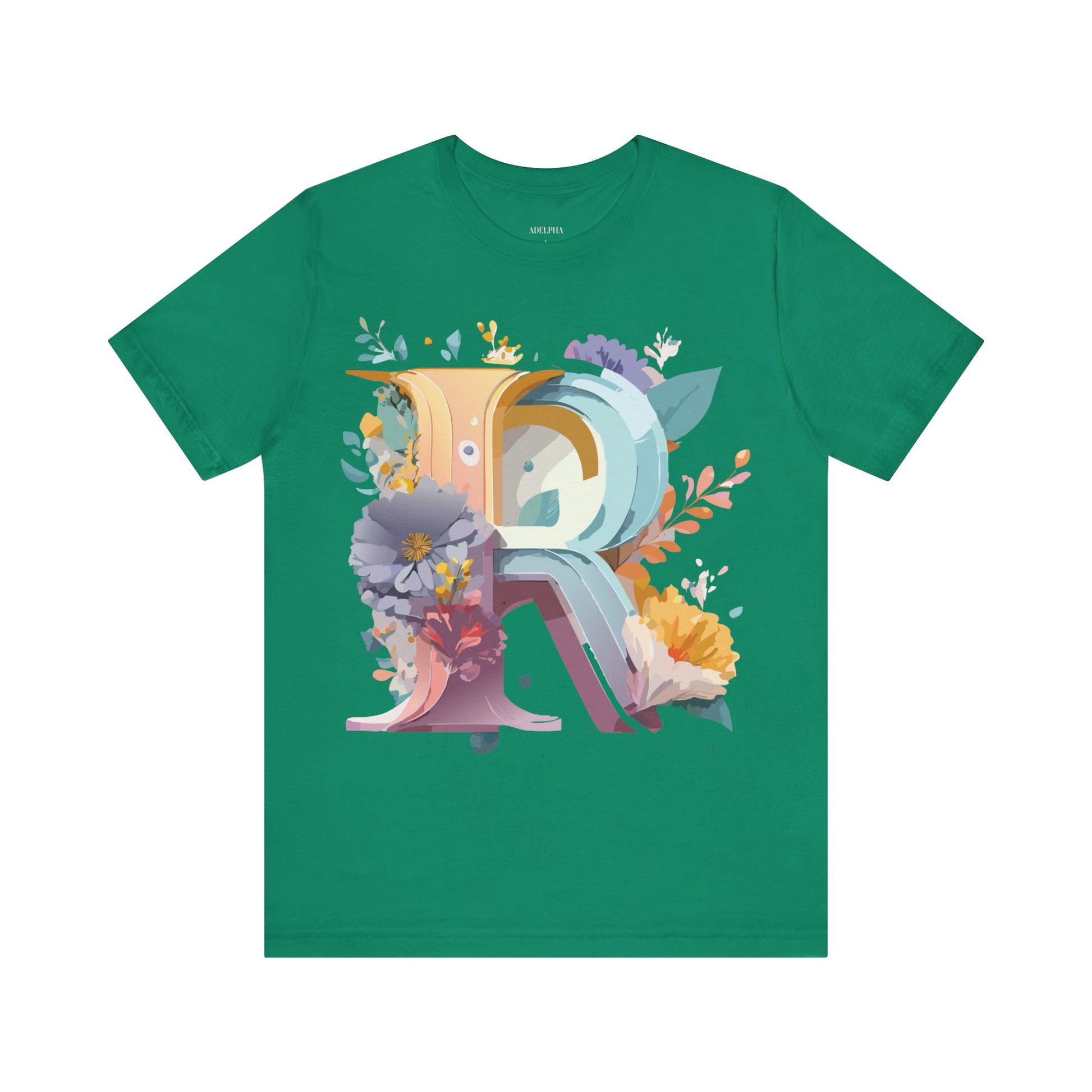 Natural Cotton Tee Shirt - Letters Collection - R Printify