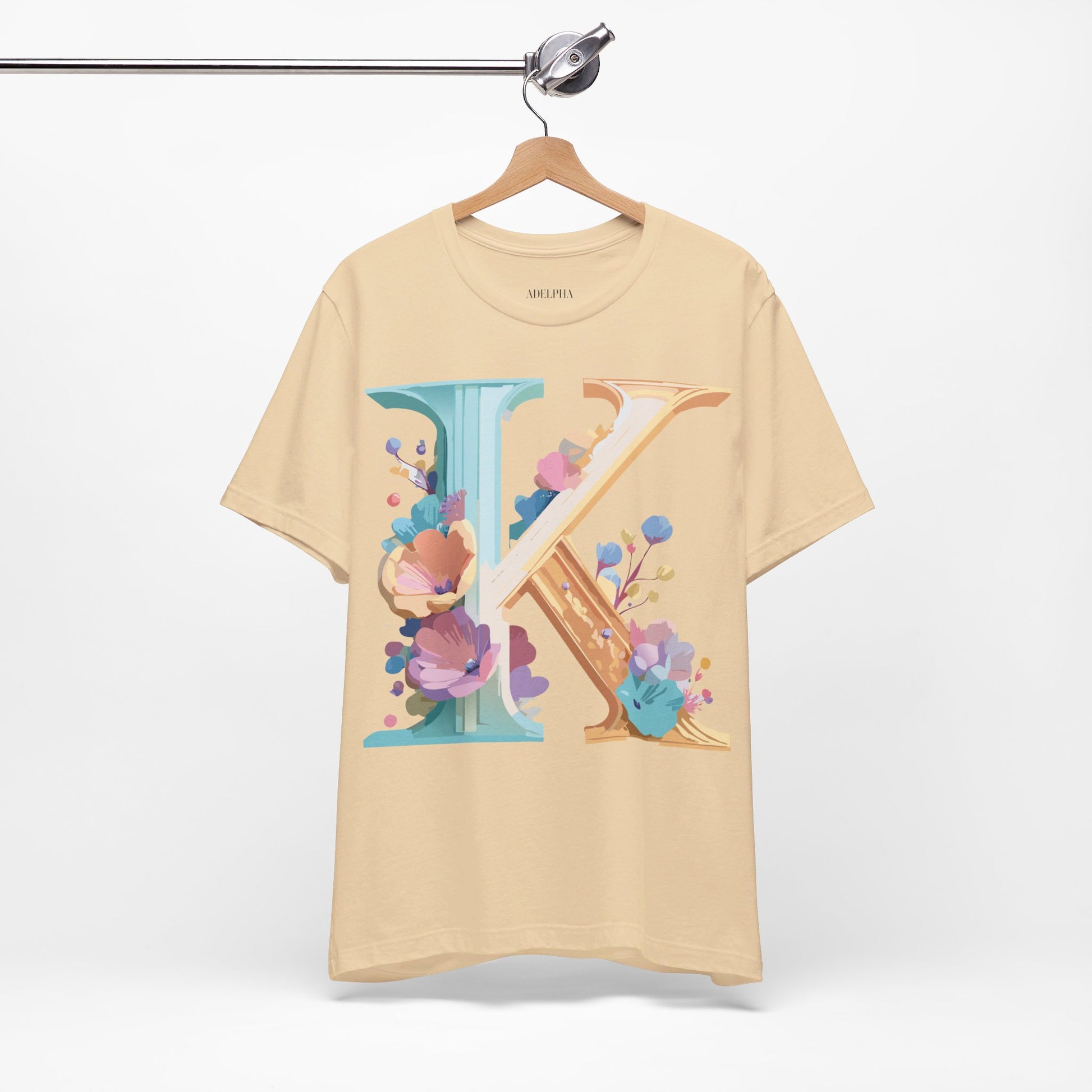 Natural Cotton Tee Shirt - Letters Collection - K Printify