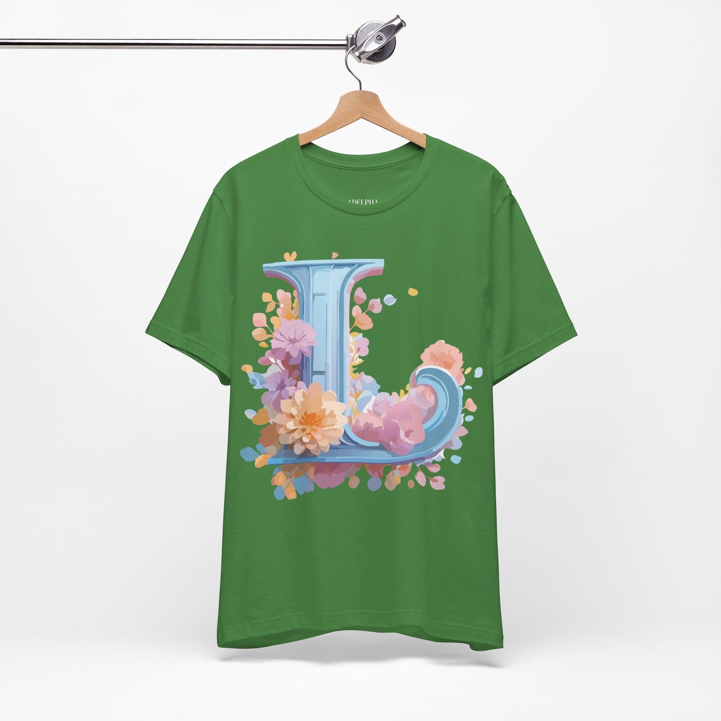 Natural Cotton Tee Shirt - Letters Collection - L Printify