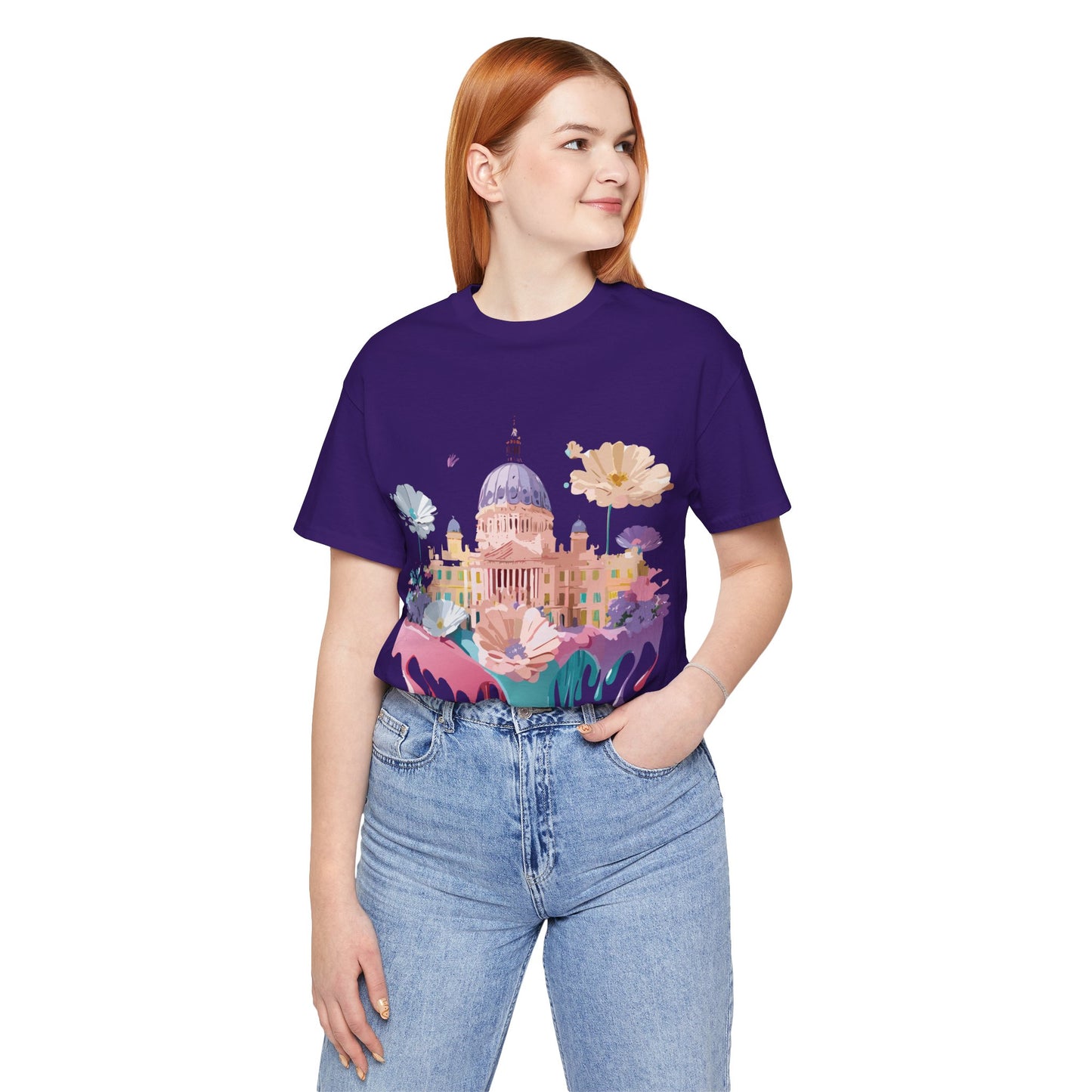 Natural Cotton Tee Shirt - Beautiful Places Collection - Madrid Printify