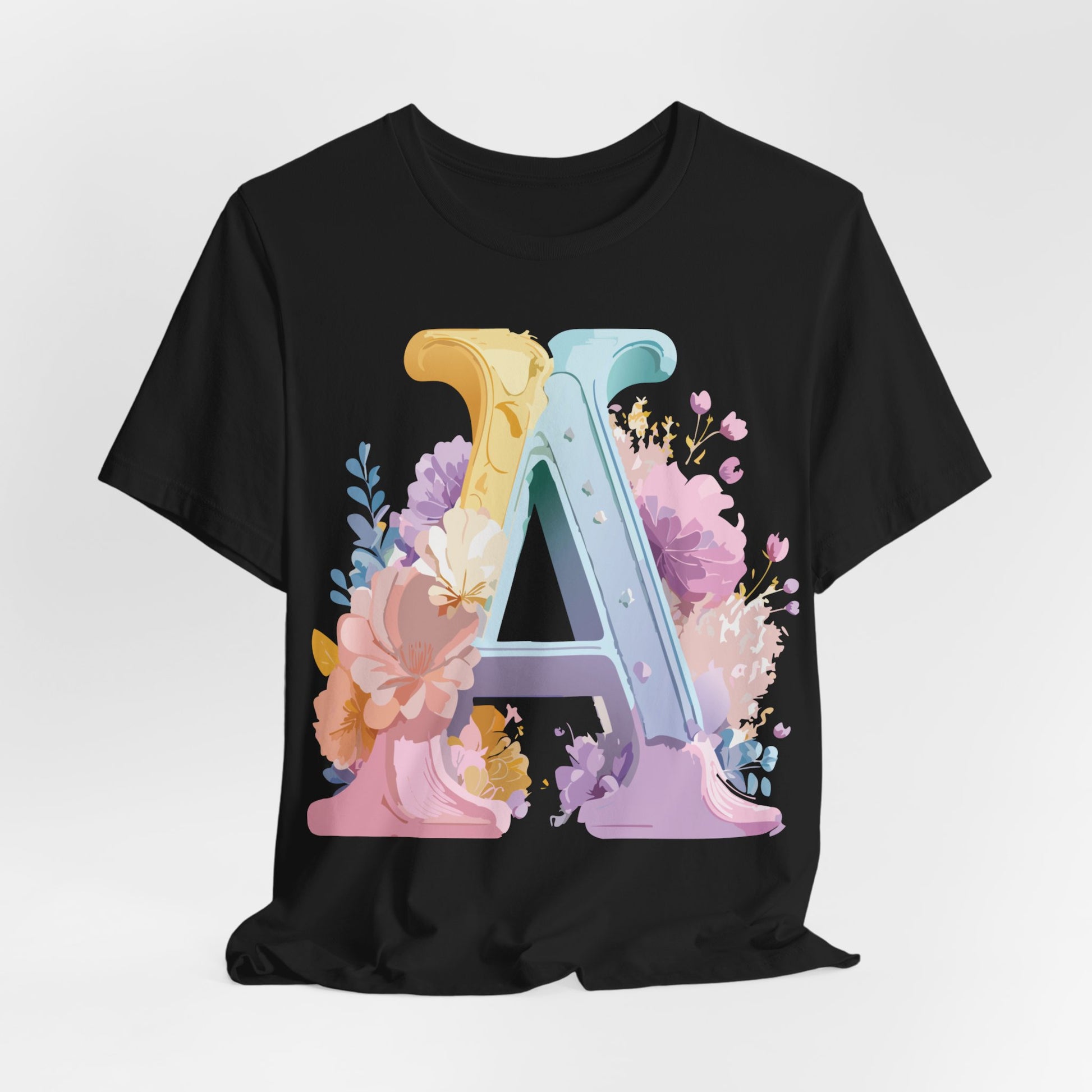 Natural Cotton Tee Shirt - Letters Collection - A Printify