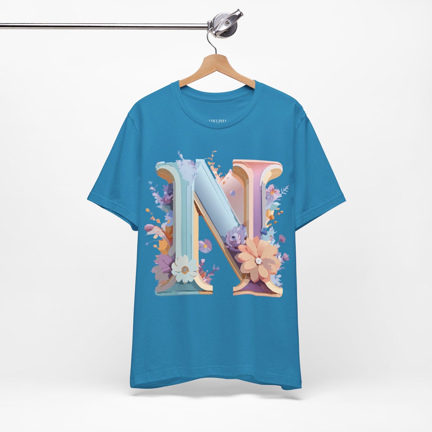 Natural Cotton Tee Shirt - Letters Collection - N Printify