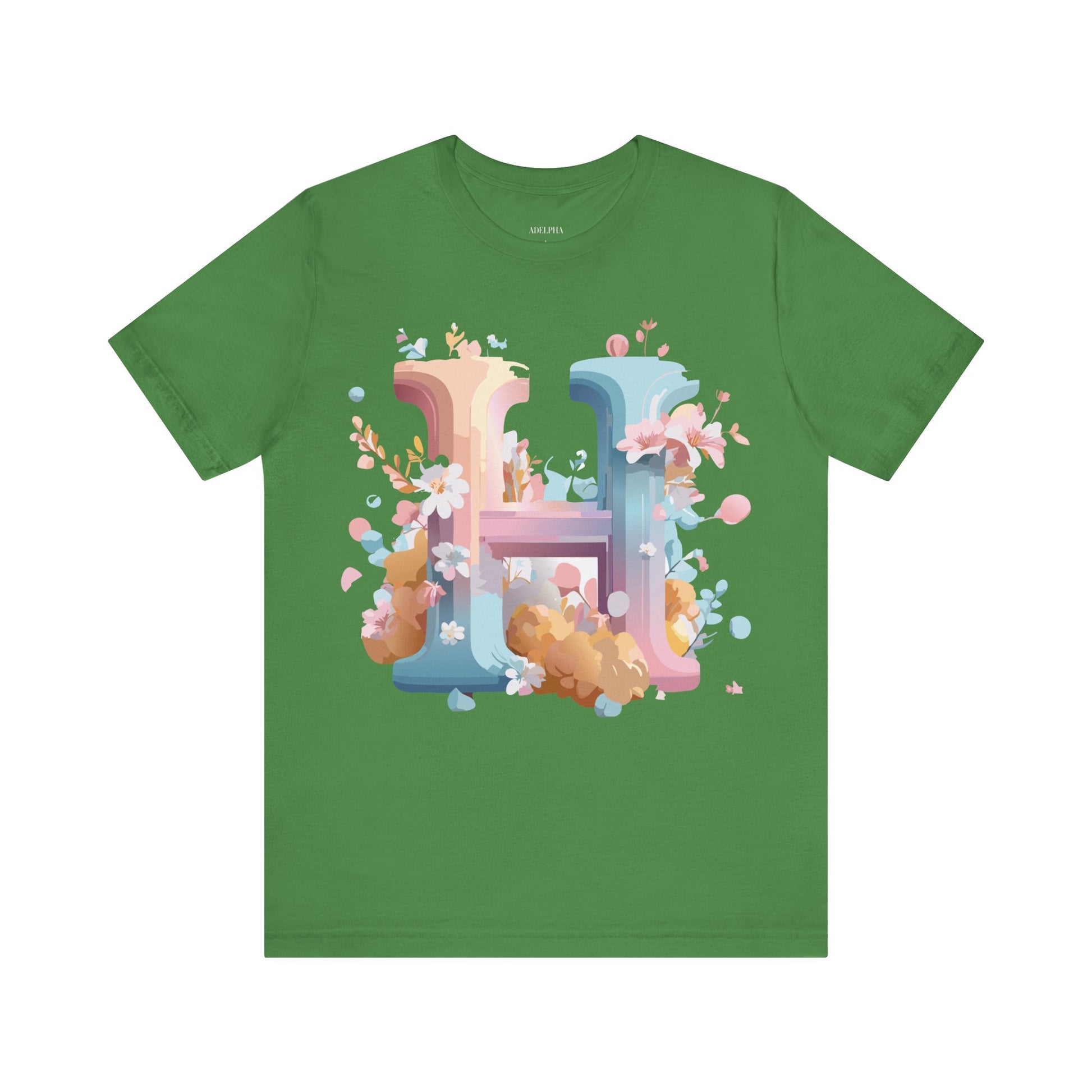 Natural Cotton Tee Shirt - Letters Collection - H Printify
