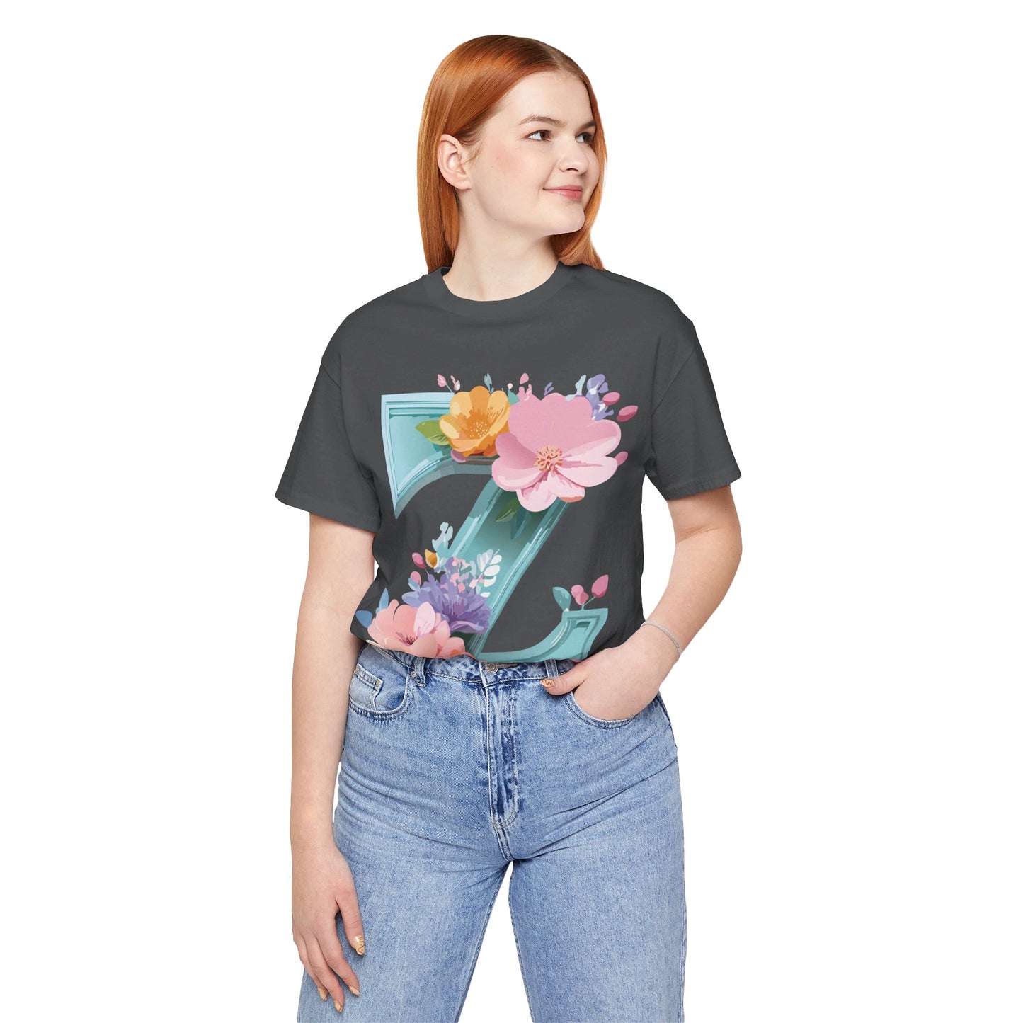 Natural Cotton Tee Shirt - Letters Collection - Z Printify