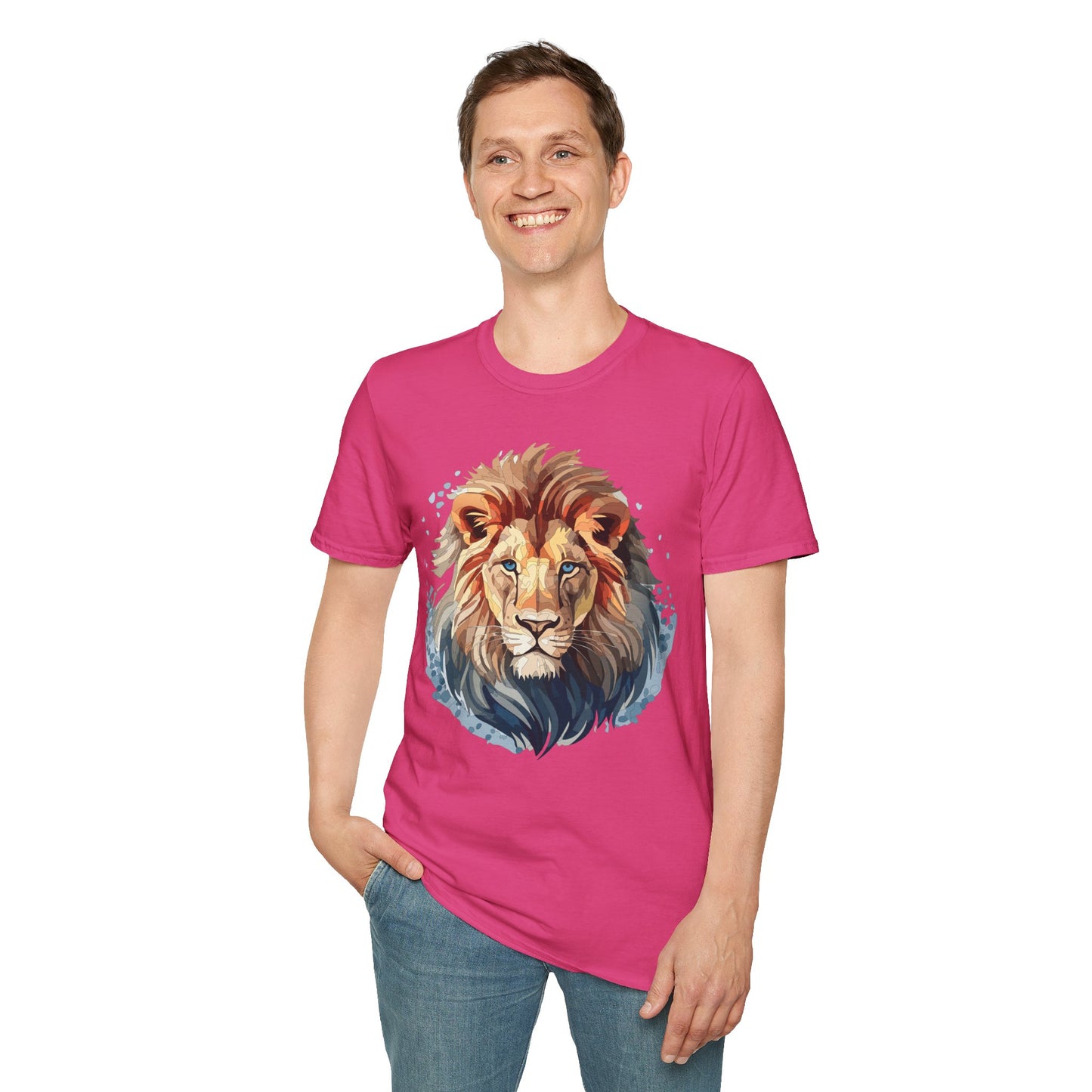 Lion Shirt, Shirt with Lion, Floral Lion Tee, Shirt with Animals