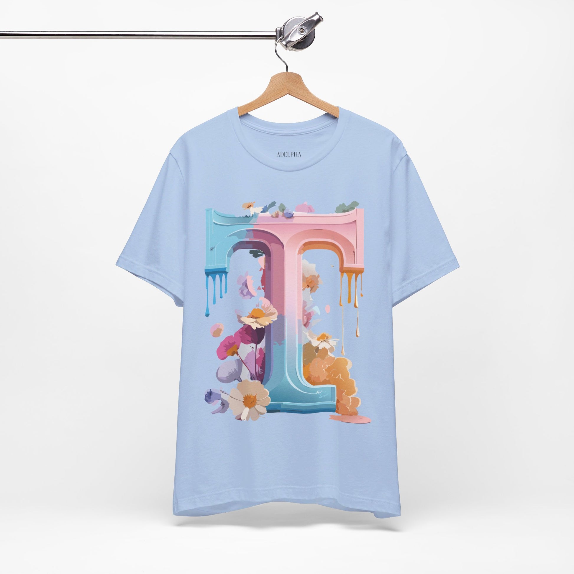 Natural Cotton Tee Shirt - Letters Collection - T Printify