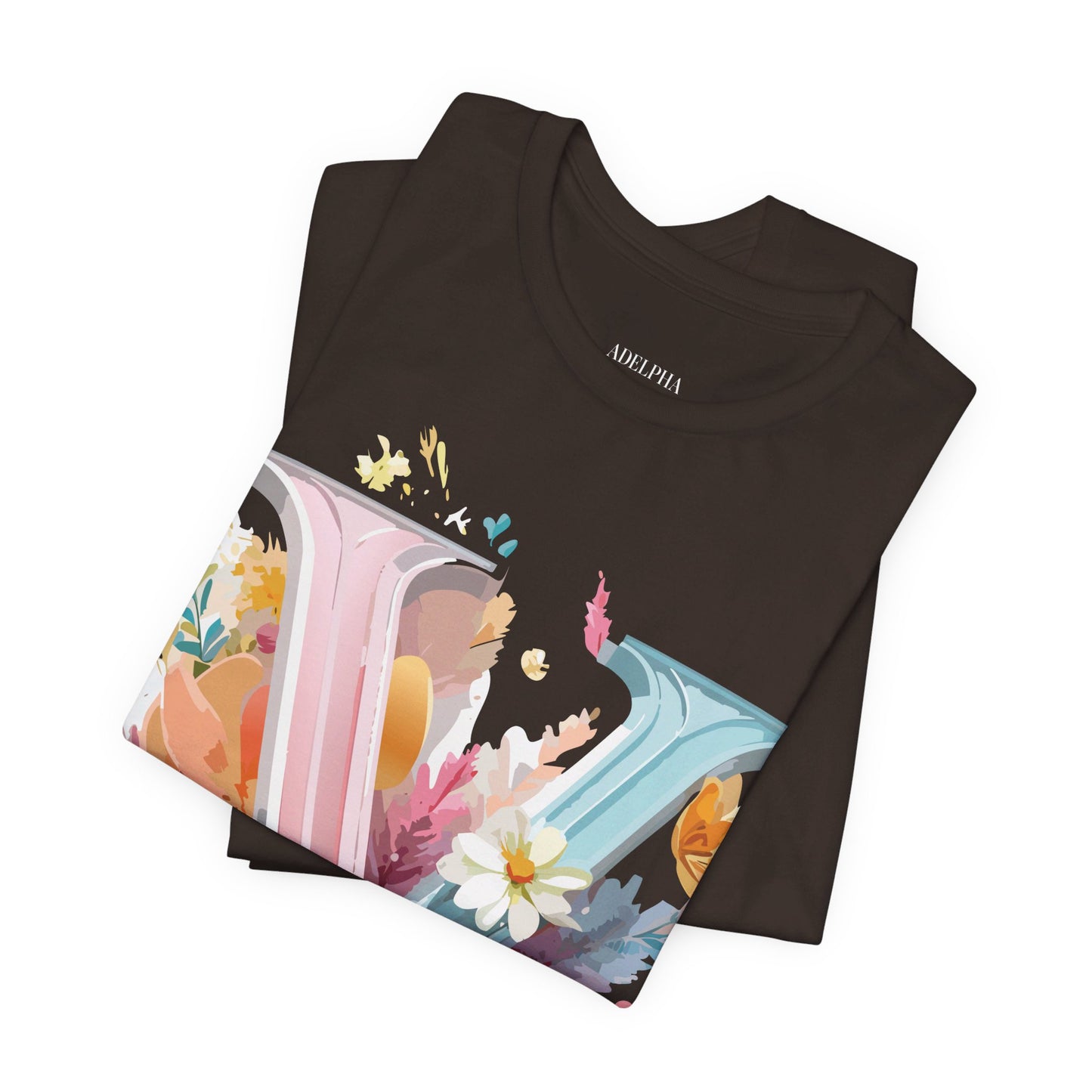 Natural Cotton Tee Shirt - Letters Collection - V Printify