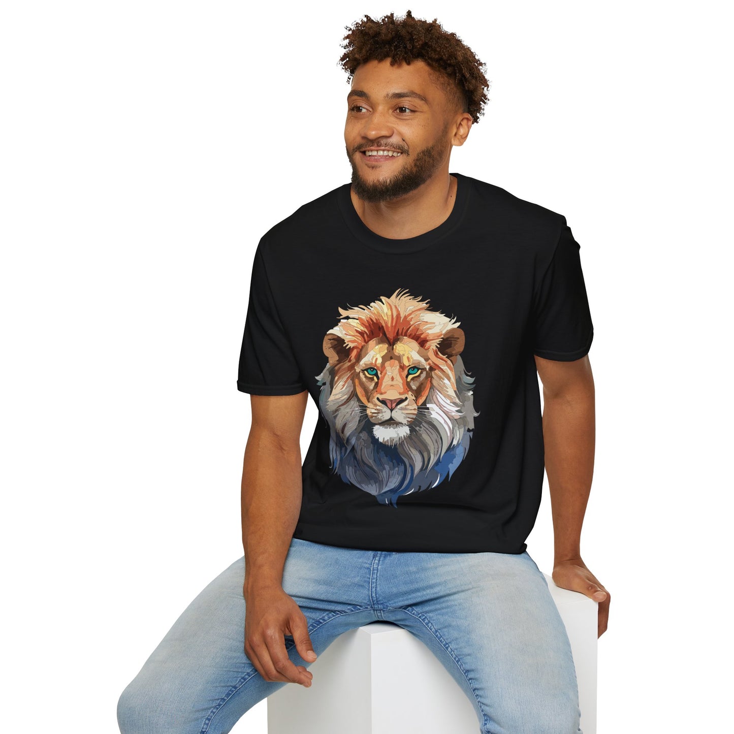 Lion Shirt, Shirt with Lion, Floral Lion Tee, Shirt with Animals