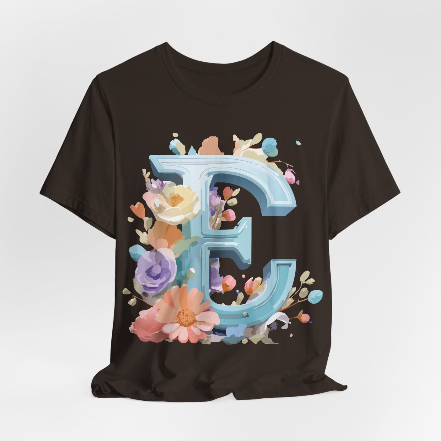 Natural Cotton Tee Shirt - Letters Collection - E Printify
