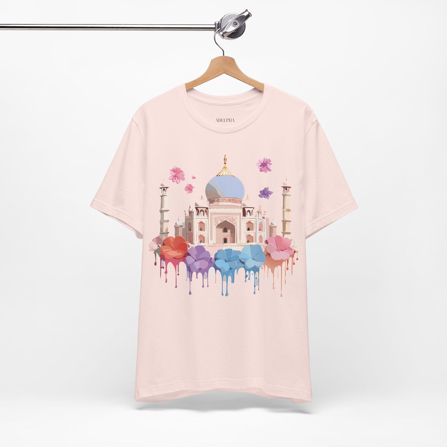Natural Cotton Tee Shirt - Taj Mahal, India Printify