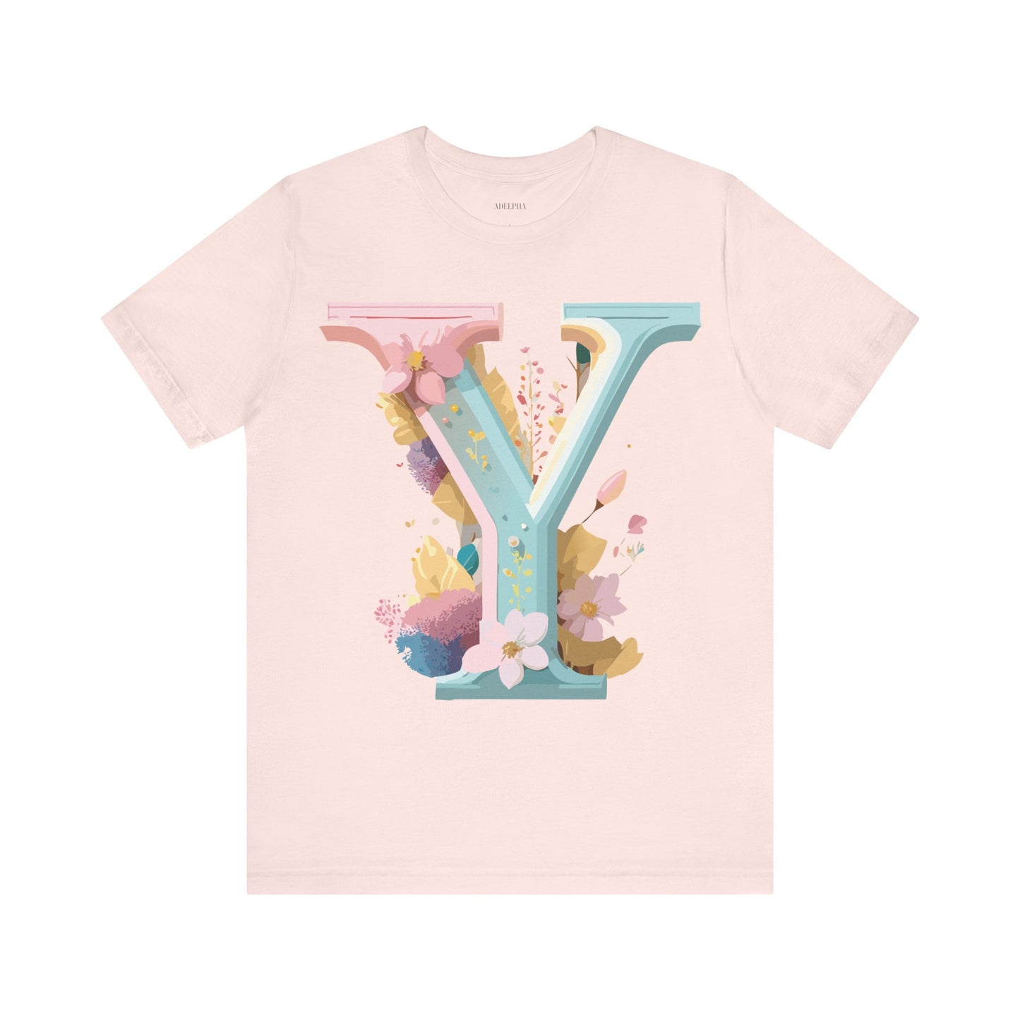 Natural Cotton Tee Shirt - Letters Collection - Y Printify