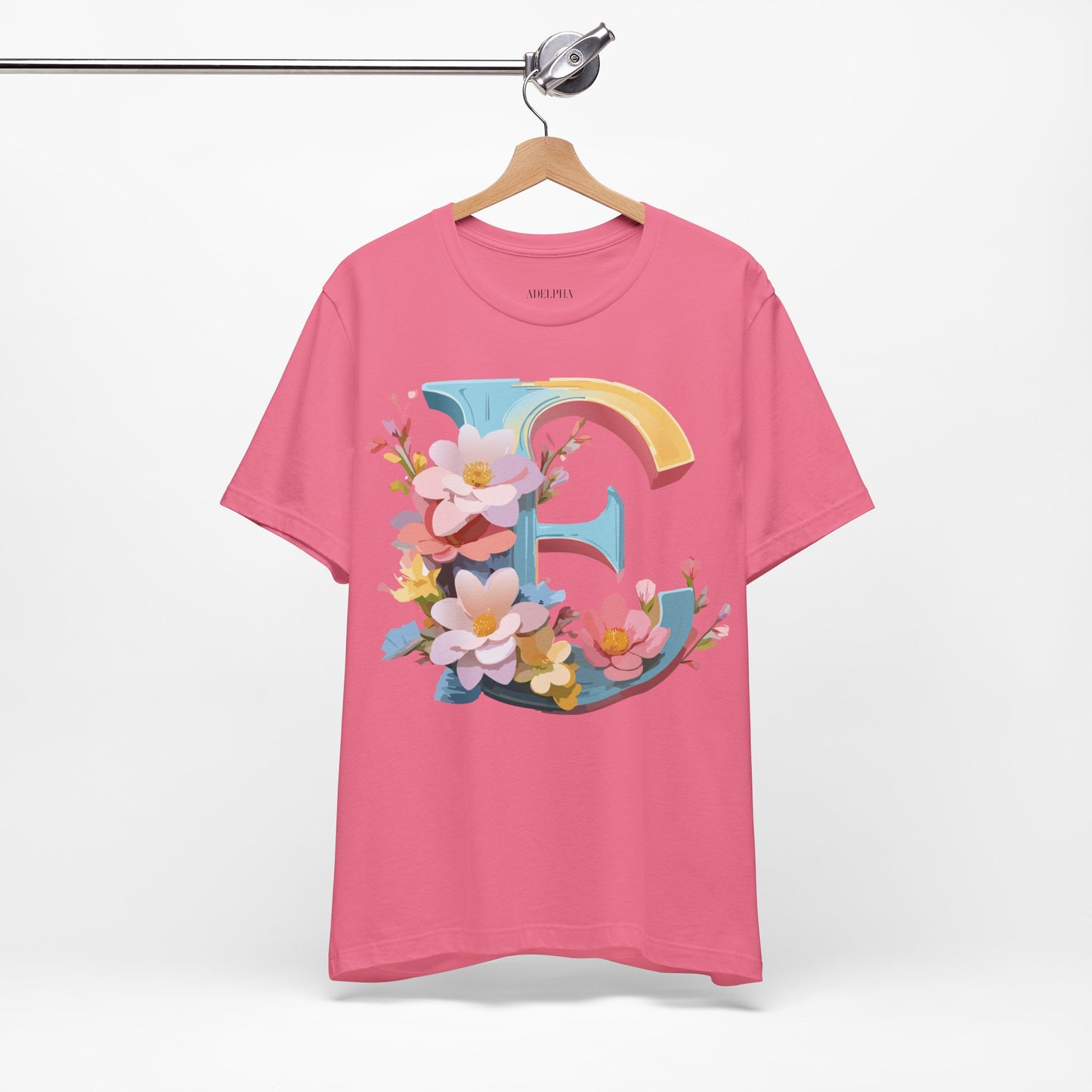 Natural Cotton Tee Shirt - Letters Collection - E Printify
