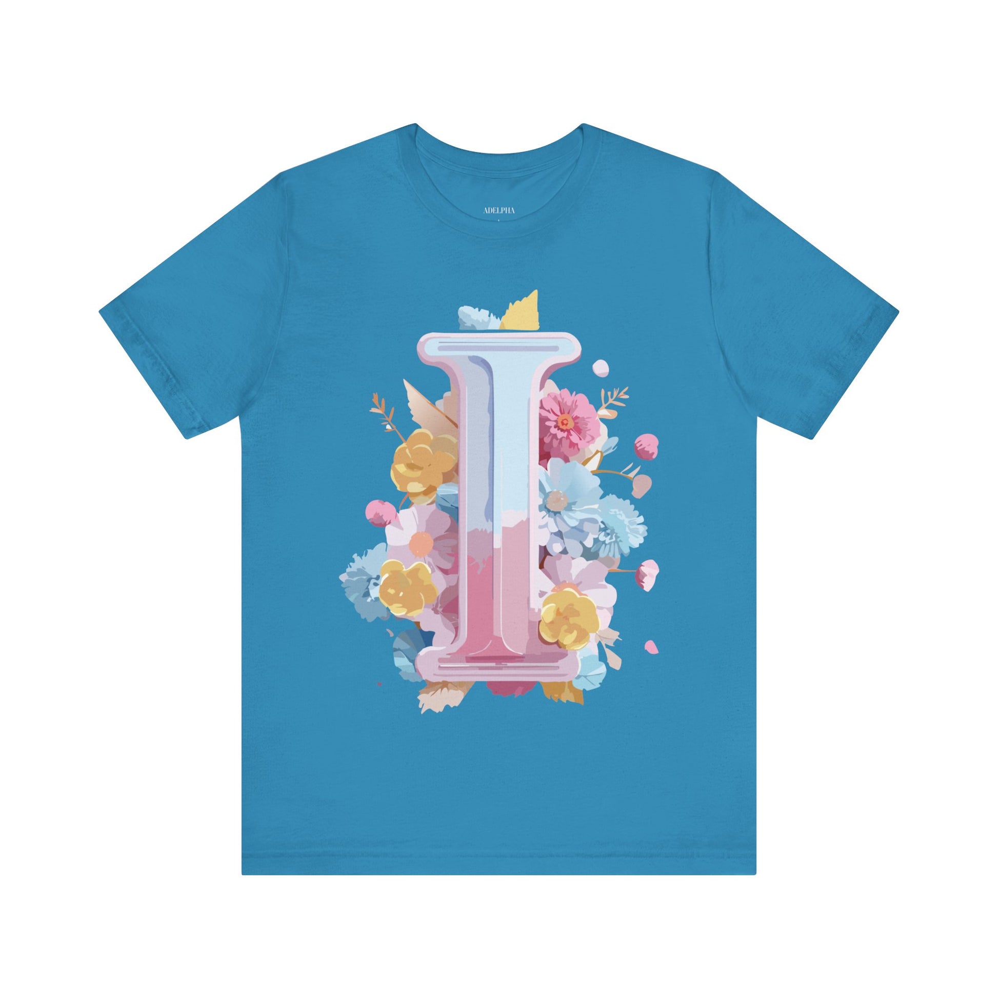 Natural Cotton Tee Shirt - Letters Collection - I Printify