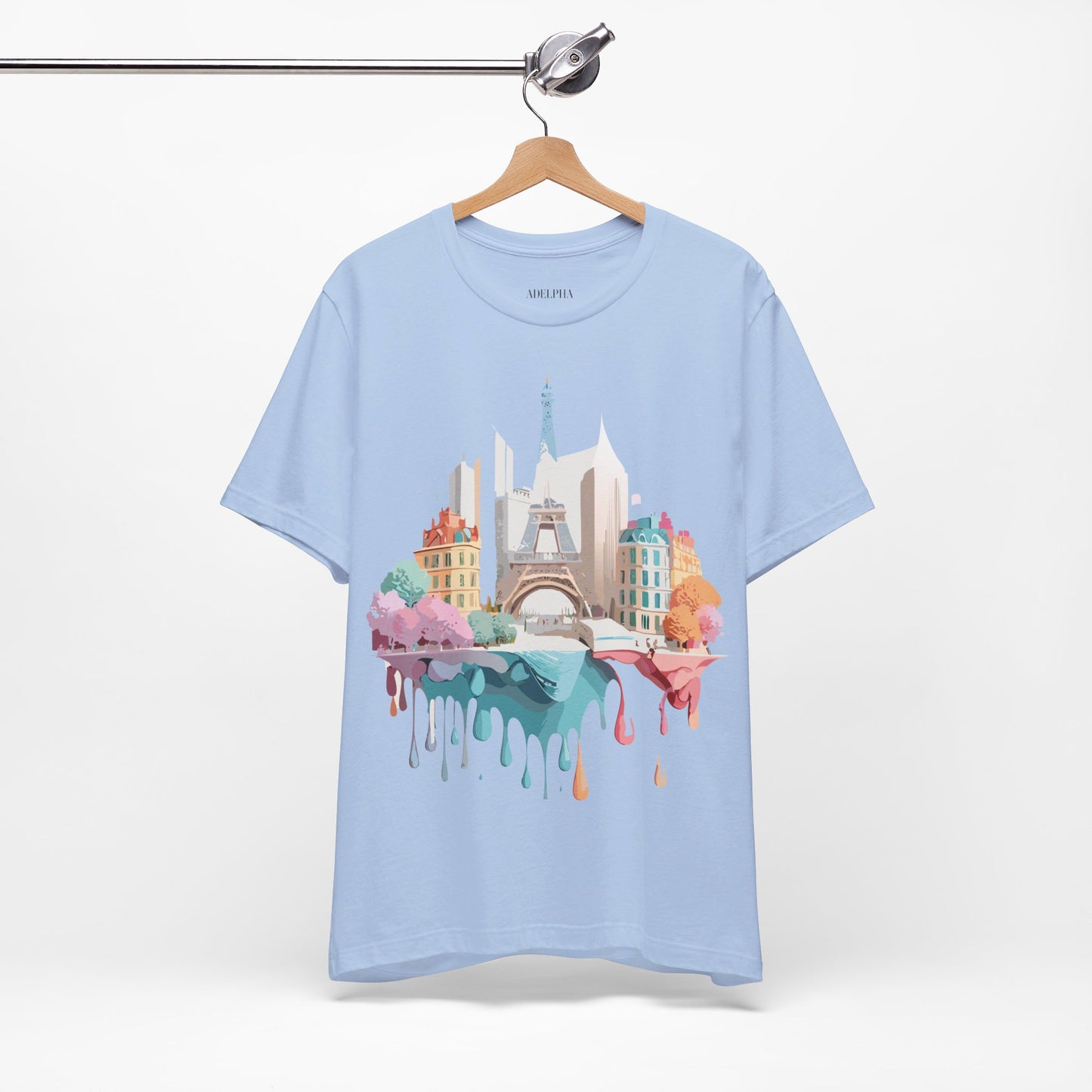 Natural Cotton Tee Shirt - Beautiful Places Collection - Paris Printify