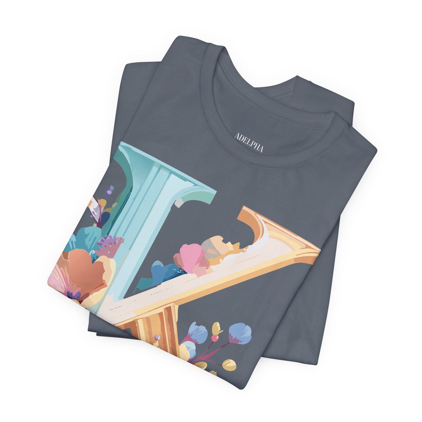 Natural Cotton Tee Shirt - Letters Collection - K Printify