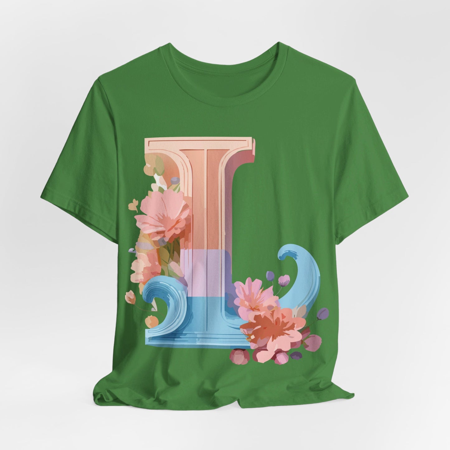 Natural Cotton Tee Shirt - Letters Collection - L Printify