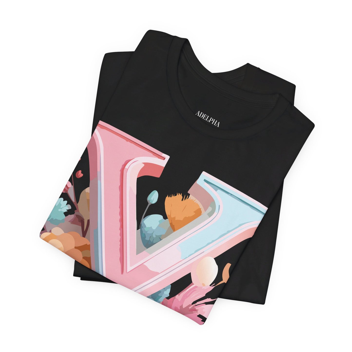 Natural Cotton Tee Shirt - Letters Collection - Y Printify