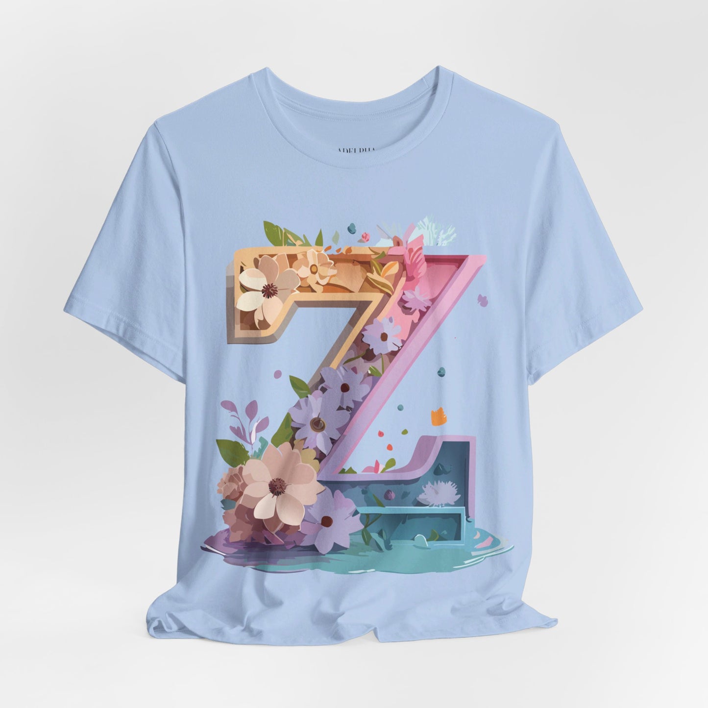 Natural Cotton Tee Shirt - Letters Collection - Z Printify