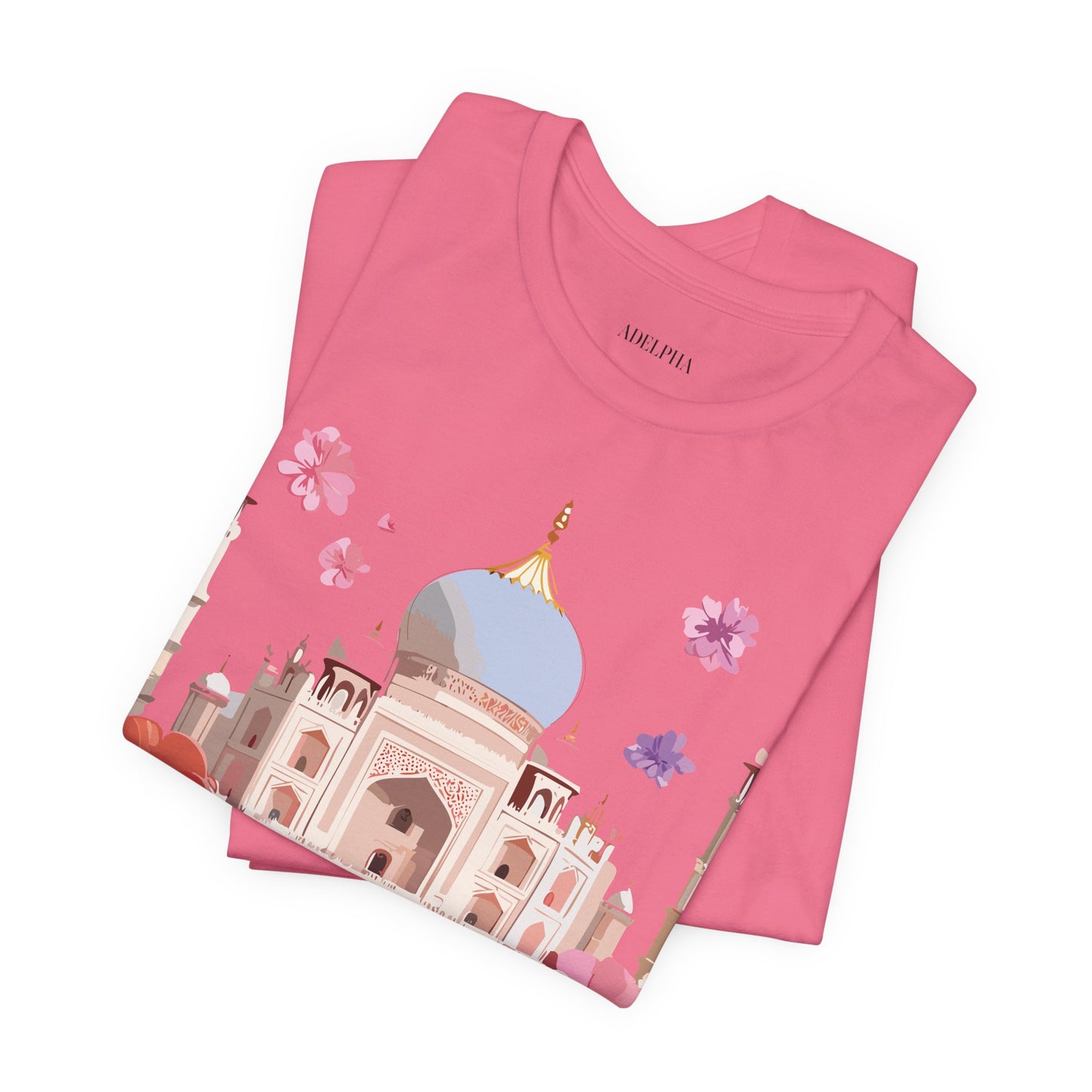 Natural Cotton Tee Shirt - Taj Mahal, India Printify