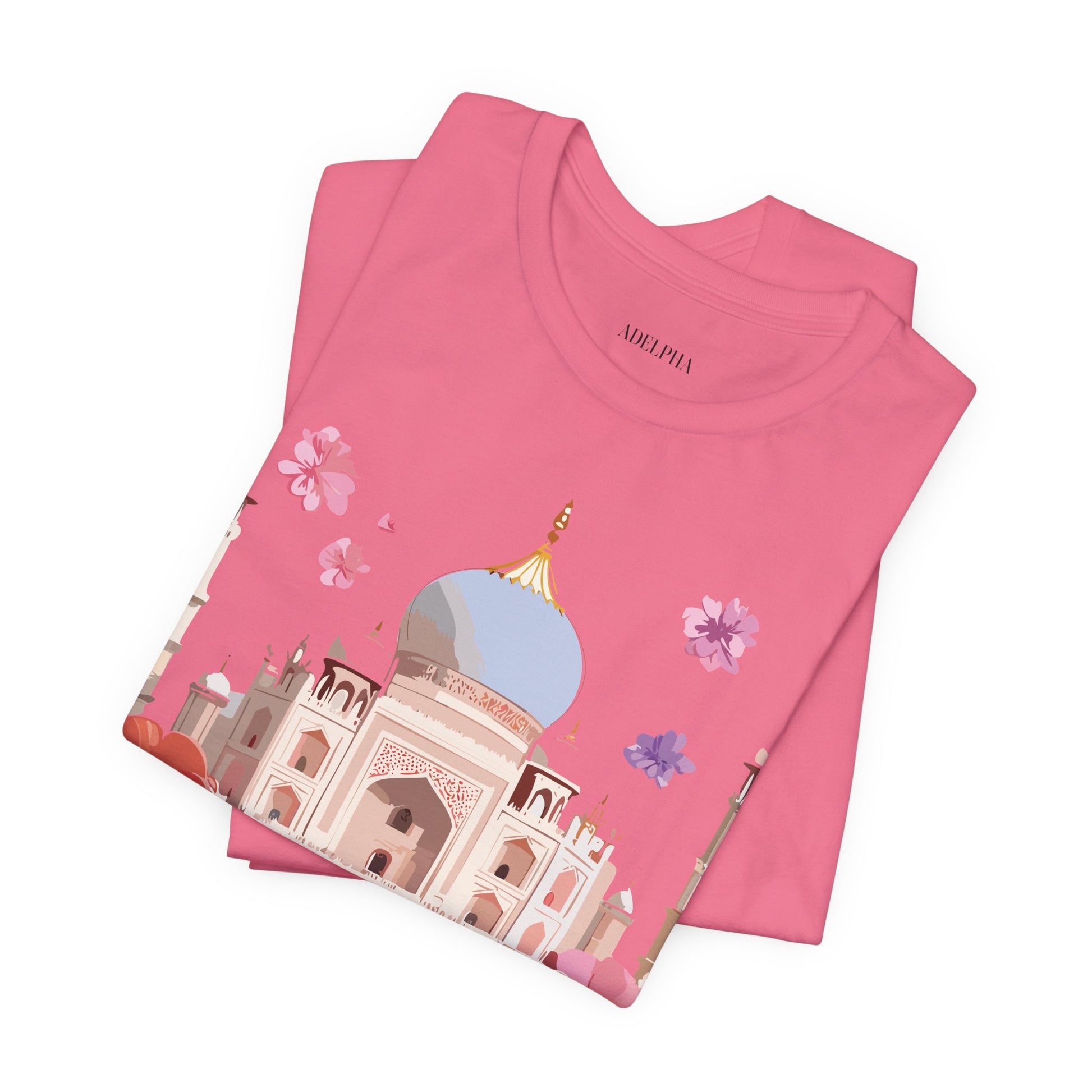 Natural Cotton Tee Shirt - Taj Mahal, India Printify