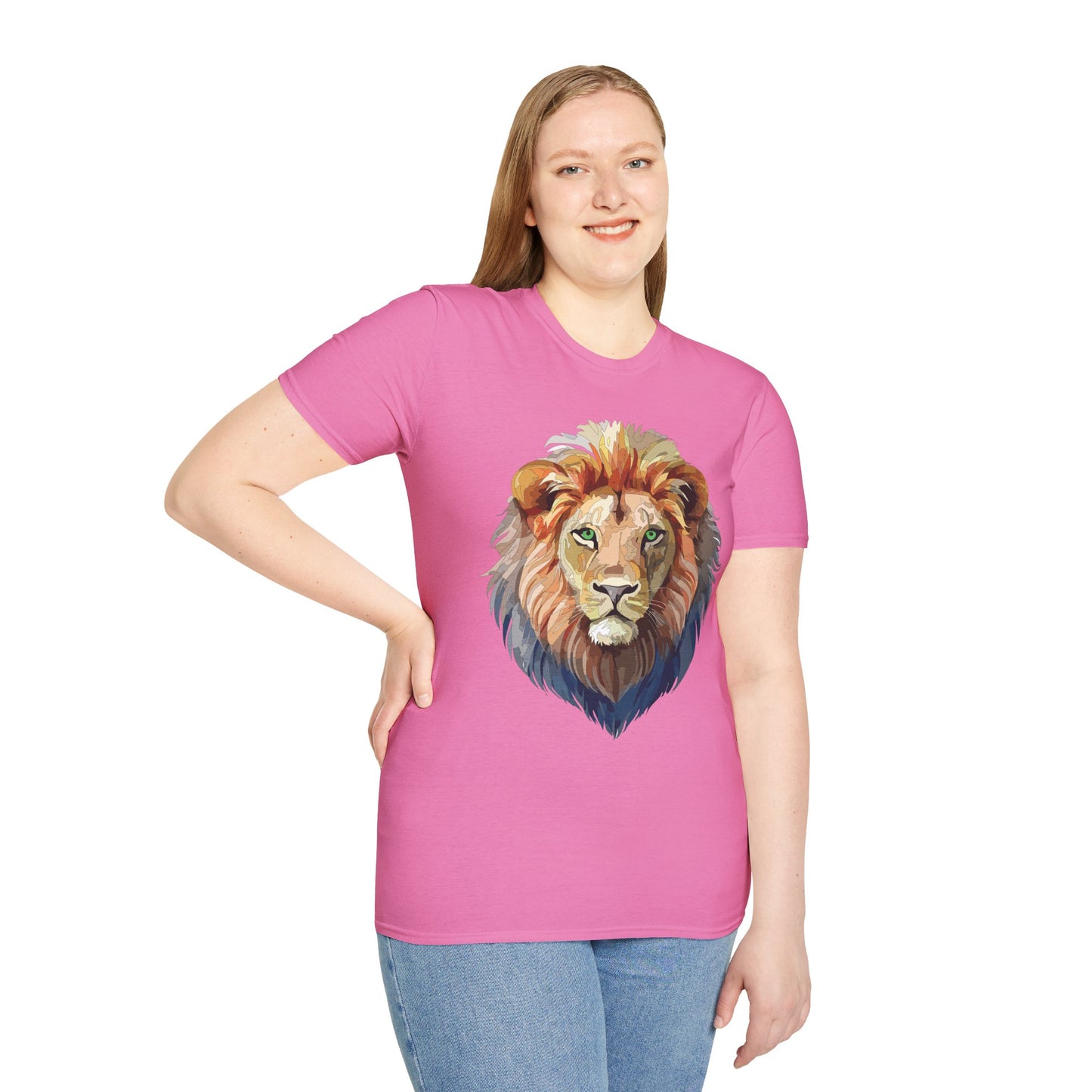 Lion Shirt, Shirt with Lion, Floral Lion Tee, Shirt with Animals