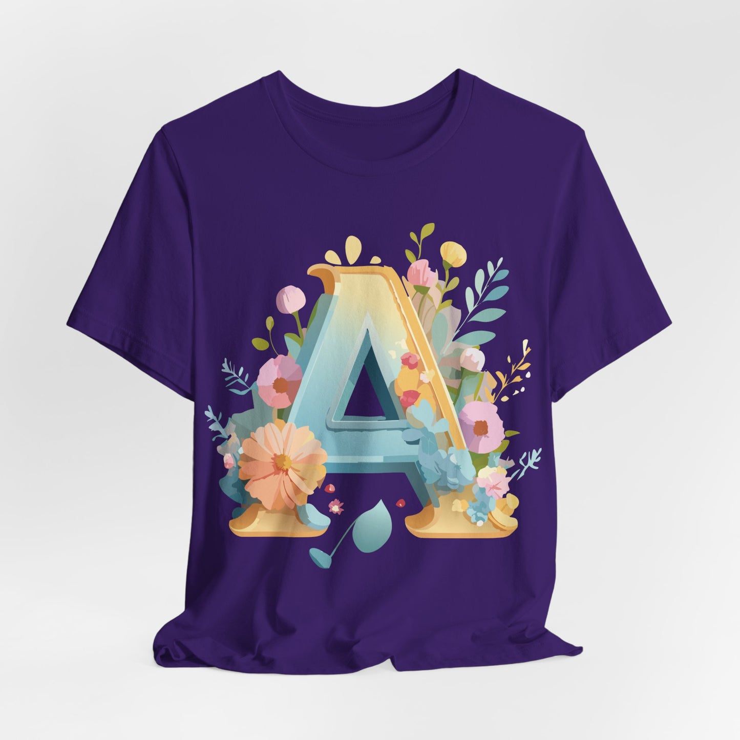 Natural Cotton Tee Shirt - Letters Collection - A Printify
