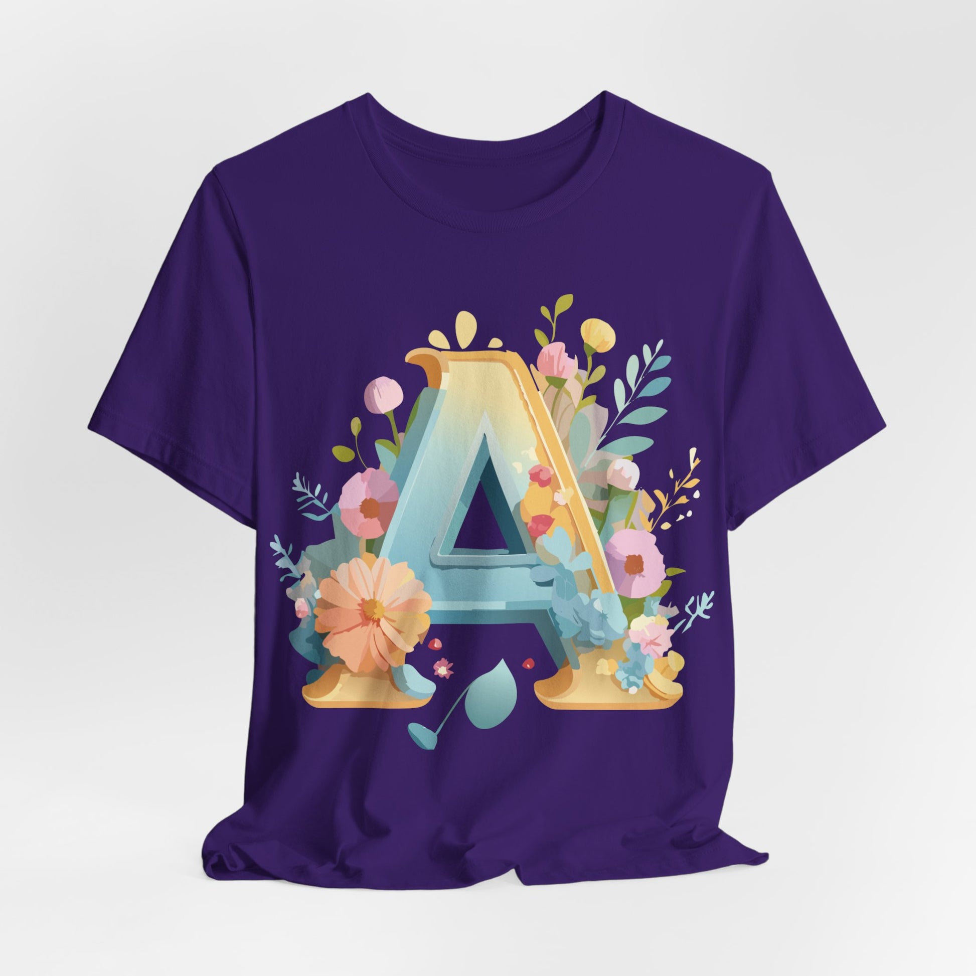 Natural Cotton Tee Shirt - Letters Collection - A Printify