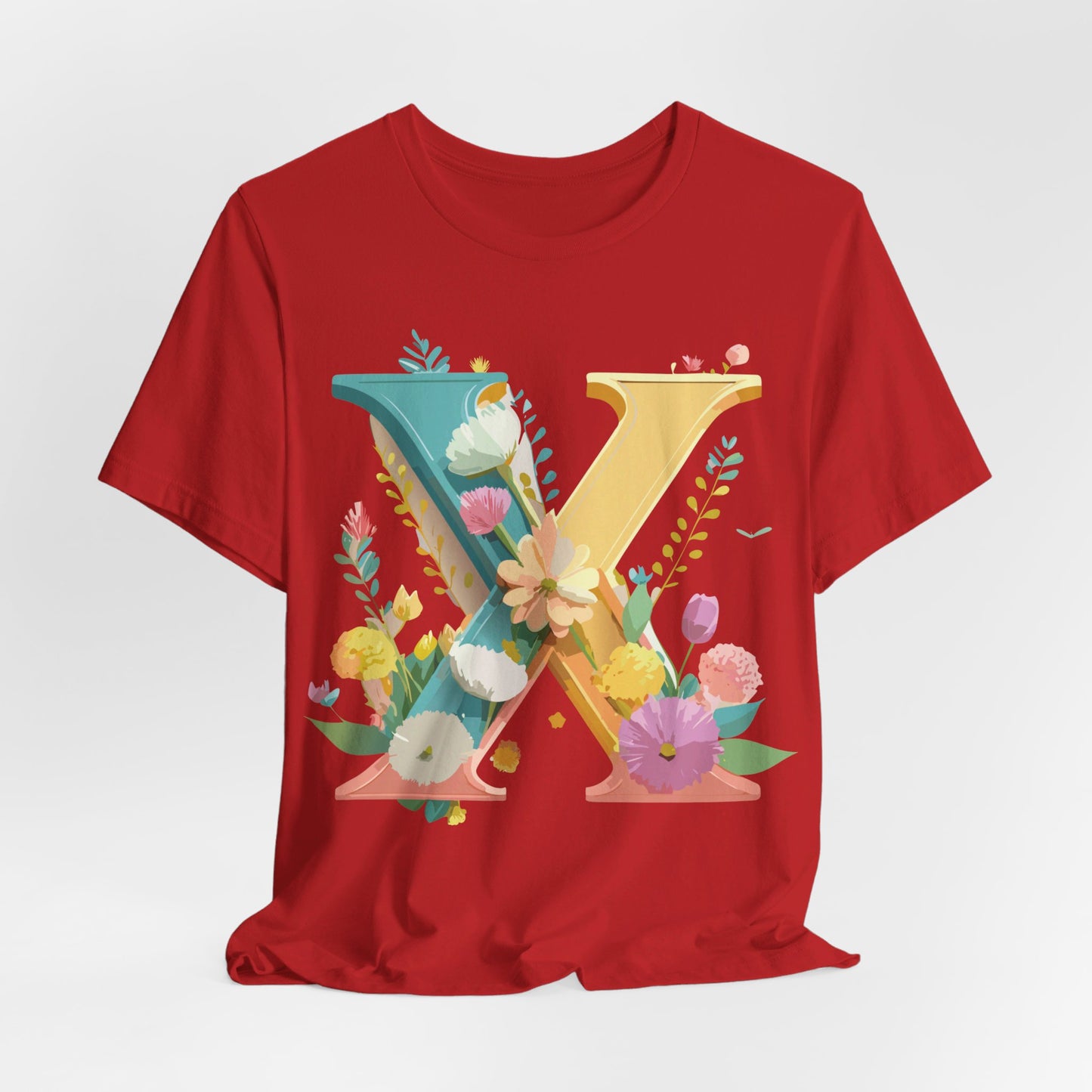 Natural Cotton Tee Shirt - Letters Collection - X Printify