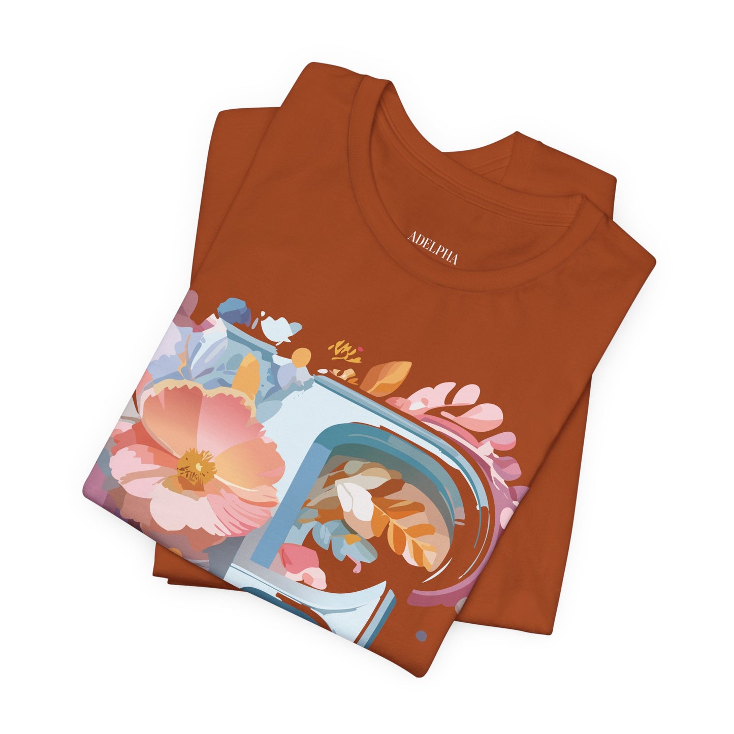 Natural Cotton Tee Shirt - Letters Collection - F Printify