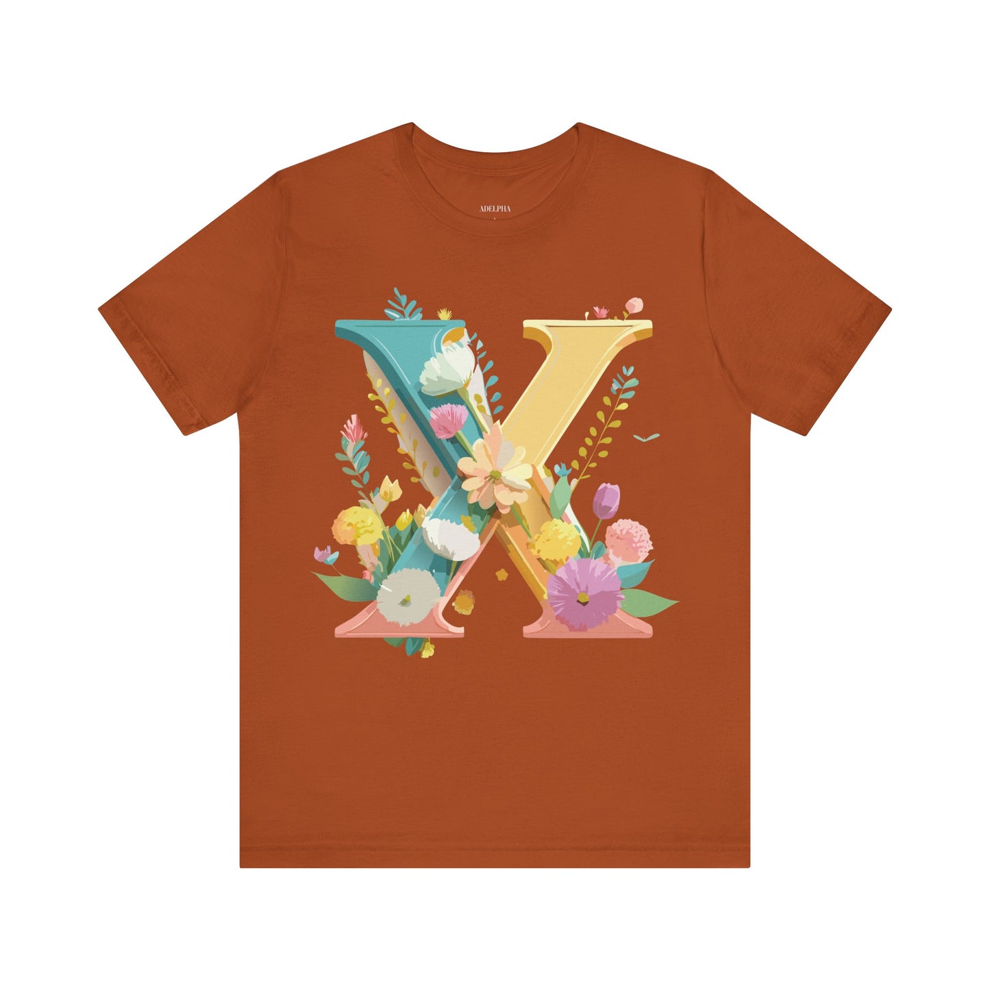 Natural Cotton Tee Shirt - Letters Collection - X Printify