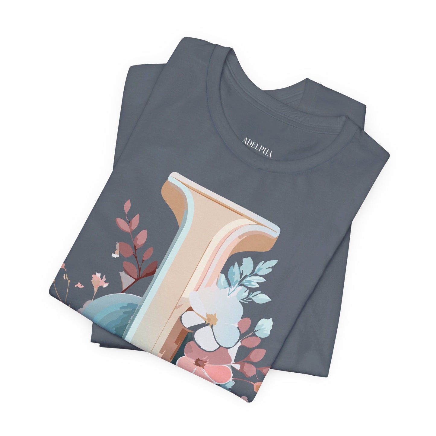 Natural Cotton Tee Shirt - Letters Collection - J Printify