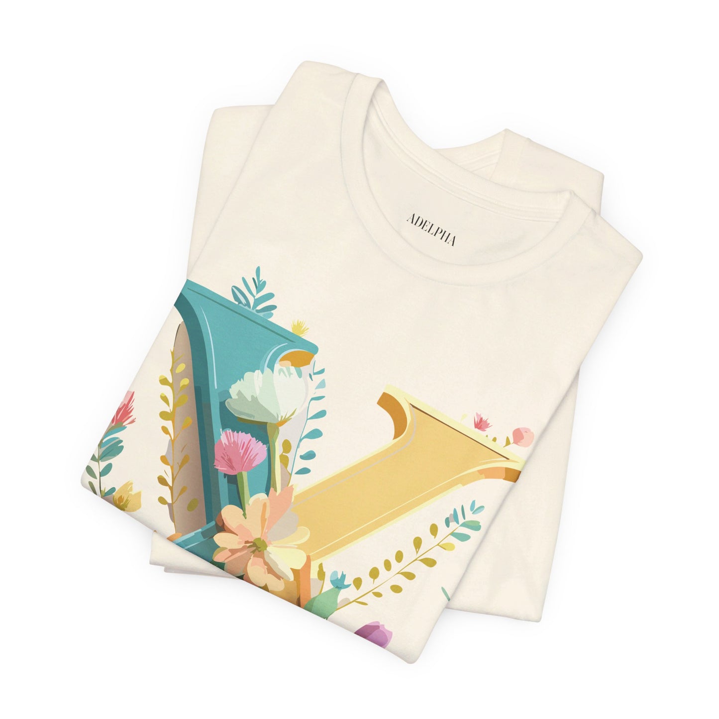 Natural Cotton Tee Shirt - Letters Collection - X Printify