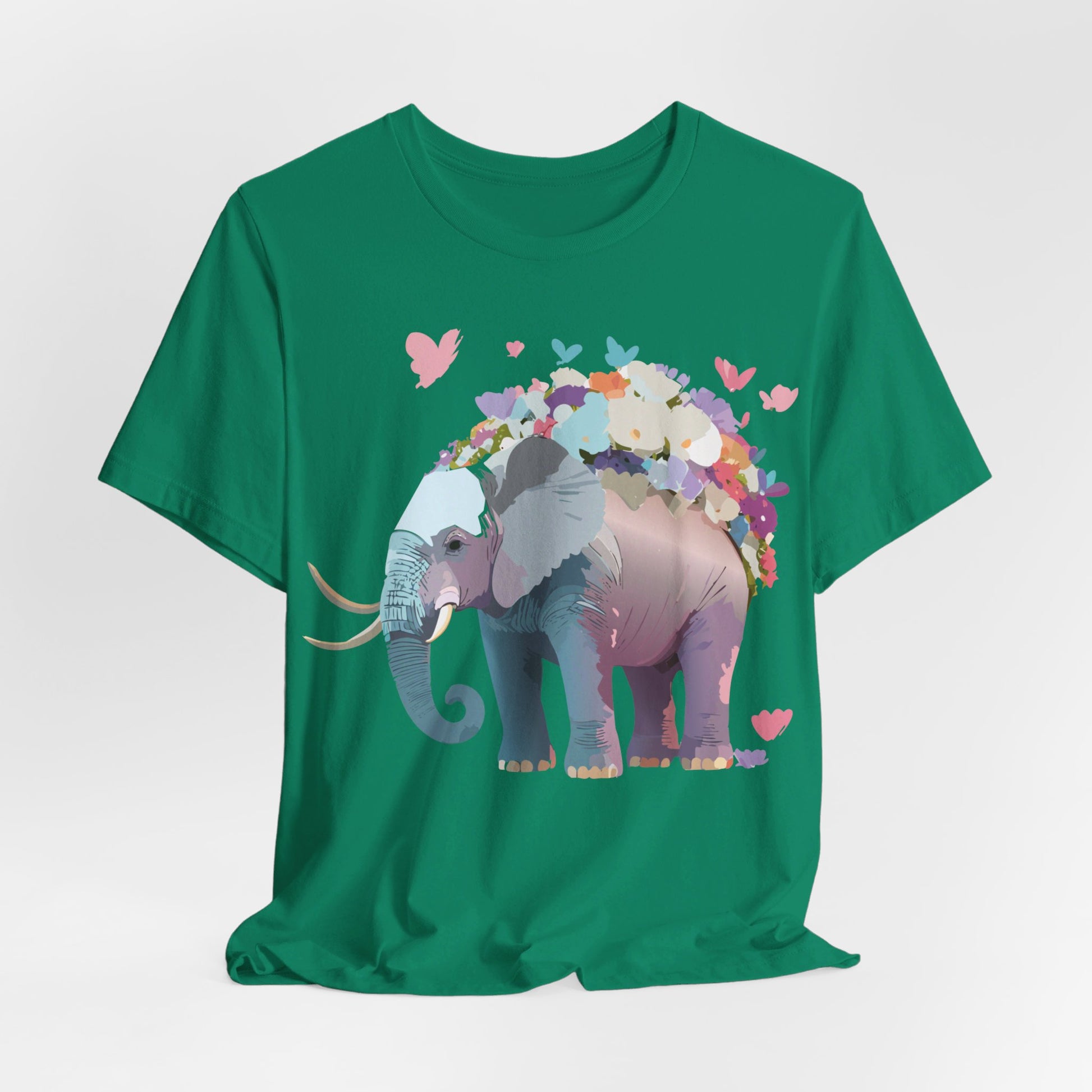 Natural Cotton Tee Shirt with Elephant Printify