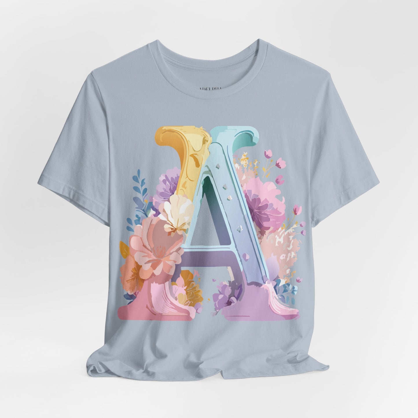 Natural Cotton Tee Shirt - Letters Collection - A Printify