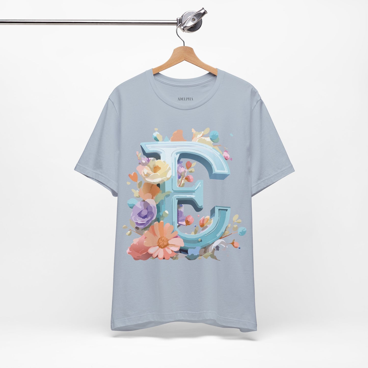 Natural Cotton Tee Shirt - Letters Collection - E Printify