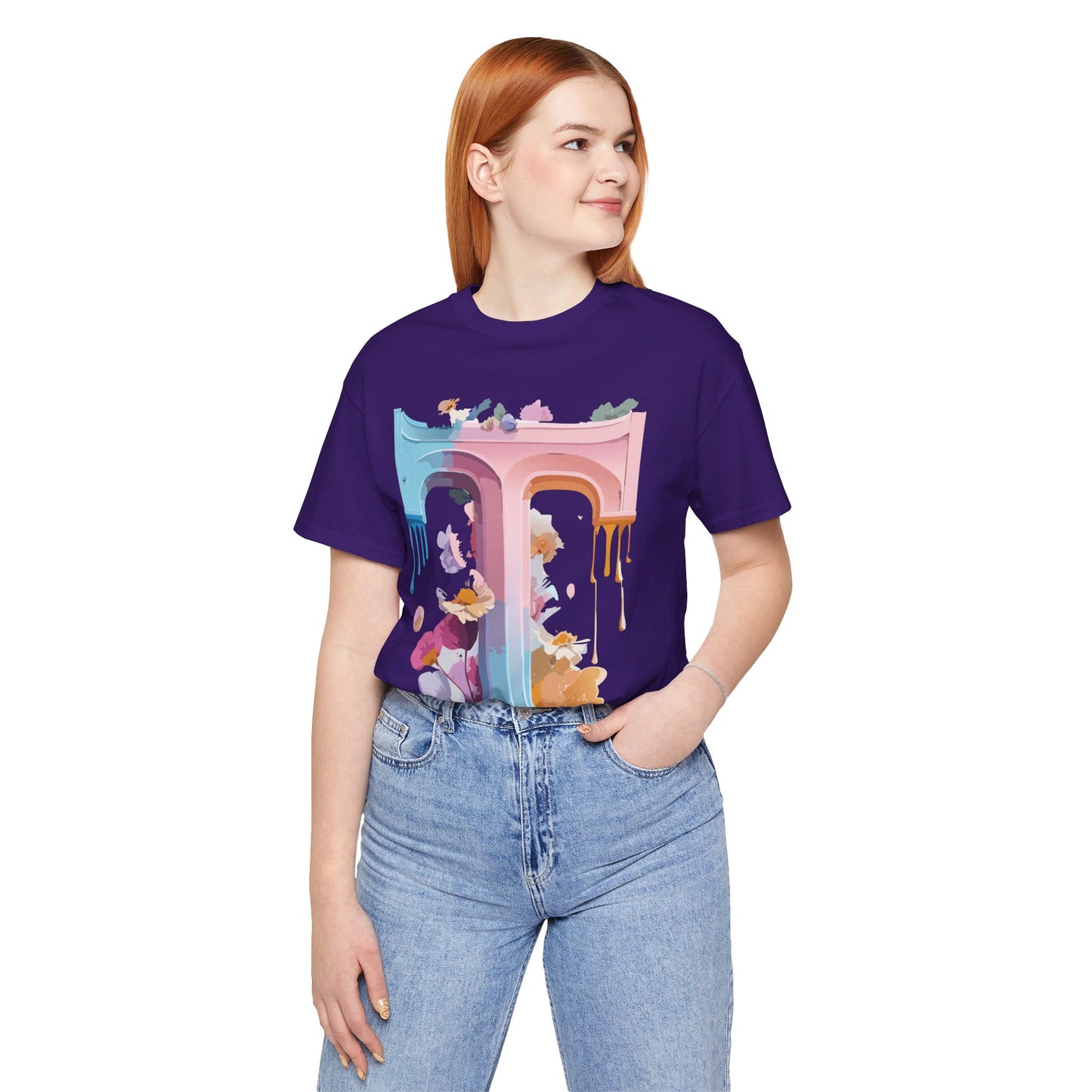 Natural Cotton Tee Shirt - Letters Collection - T Printify