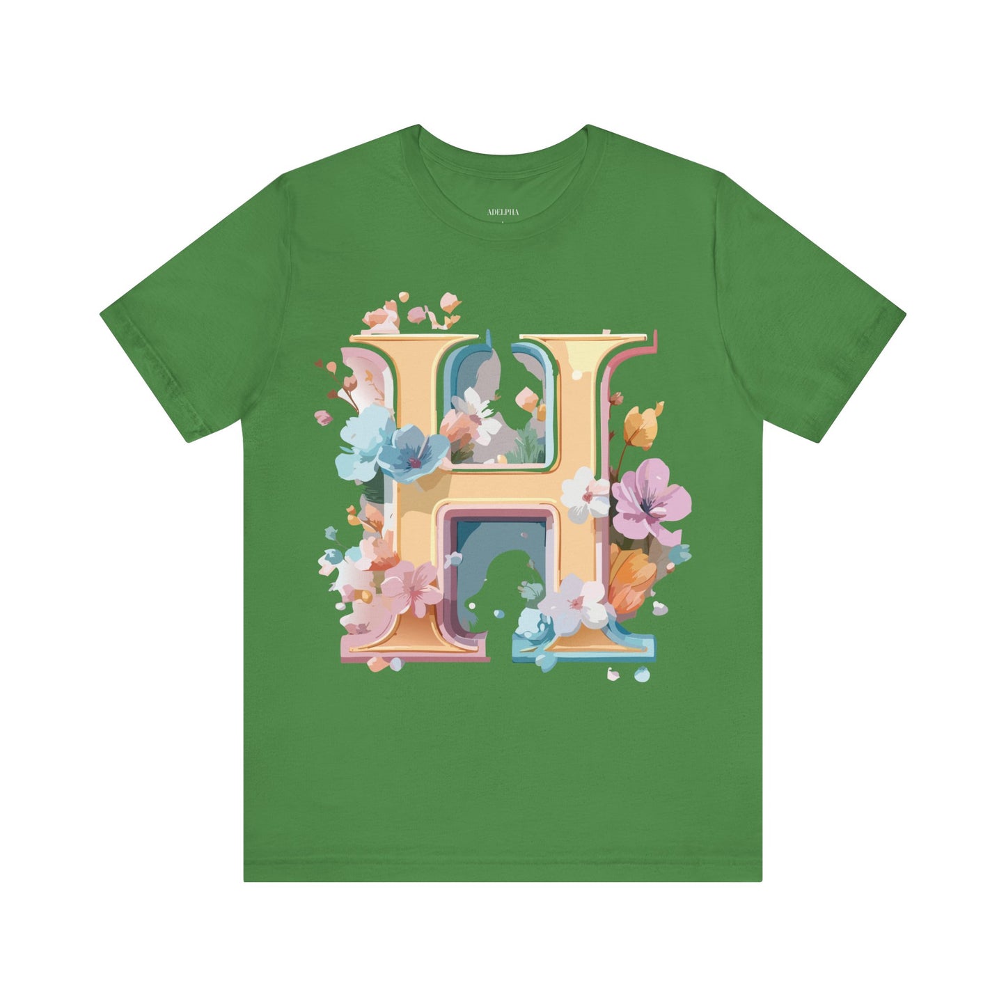 Natural Cotton Tee Shirt - Letters Collection - H Printify